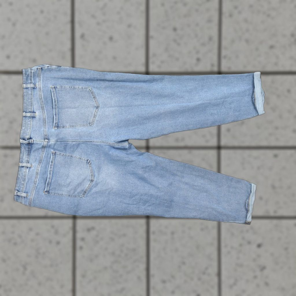 Vintage Lane Bryant Jeans Size 22 Signature Fit Mid-Rise Boyfriend Distressed Light Wash Denim Blue 5-Pocket Distressed Regular Plus Women Mens Size 40" / US 18 - 1 Thumbnail