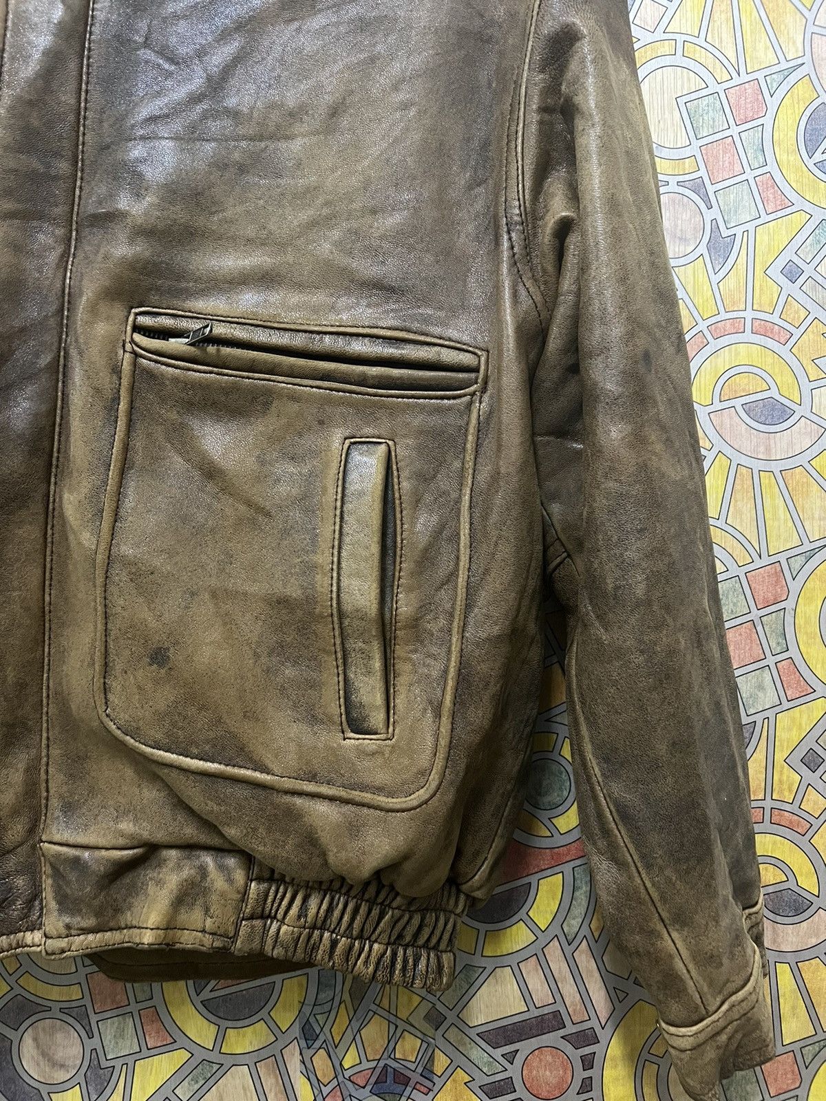 Japanese Brand Leather Jacket Very Rare. (GJ36) Size US L / EU 52-54 / 3 - 15 Thumbnail