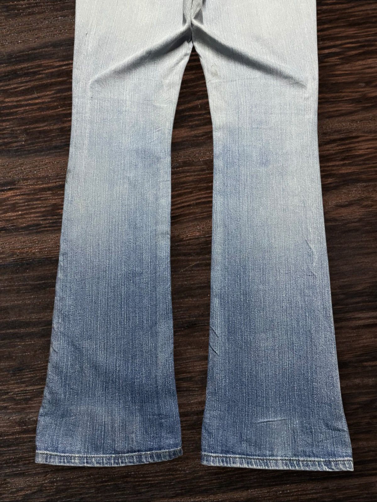 Dapper Dan × Gap Vintage Gap DenimFaded Wash Distressed Slim Bootcut Jeans Size US 30 / EU 46 - 6 Thumbnail