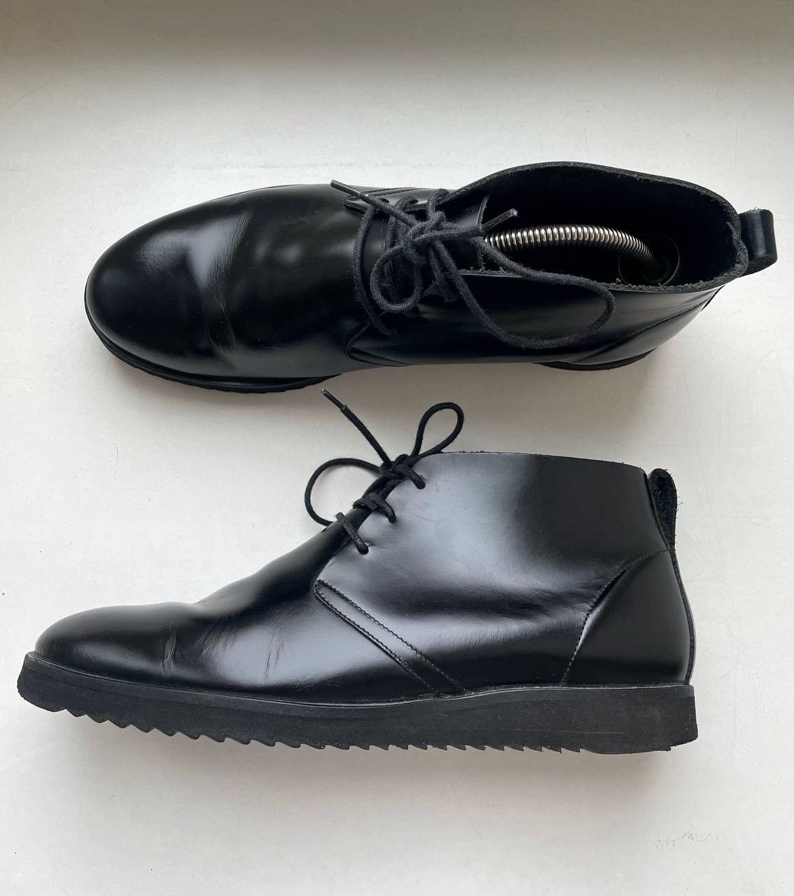 Cos COS Men Black Leather Chukka Boots Classic Shoes Size 42 Size US 9 / EU 42 - 2 Thumbnail