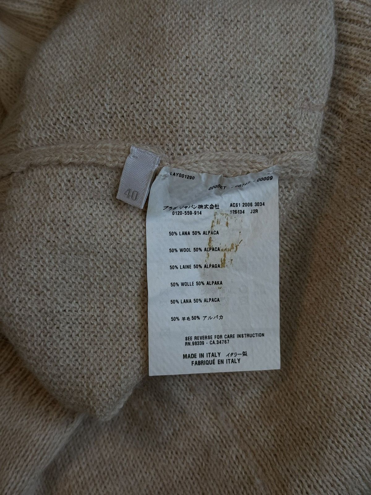 Prada Prada wool alpaca blend belted turtleneck sweater Size S / US 4 / IT 40 - 6 Thumbnail