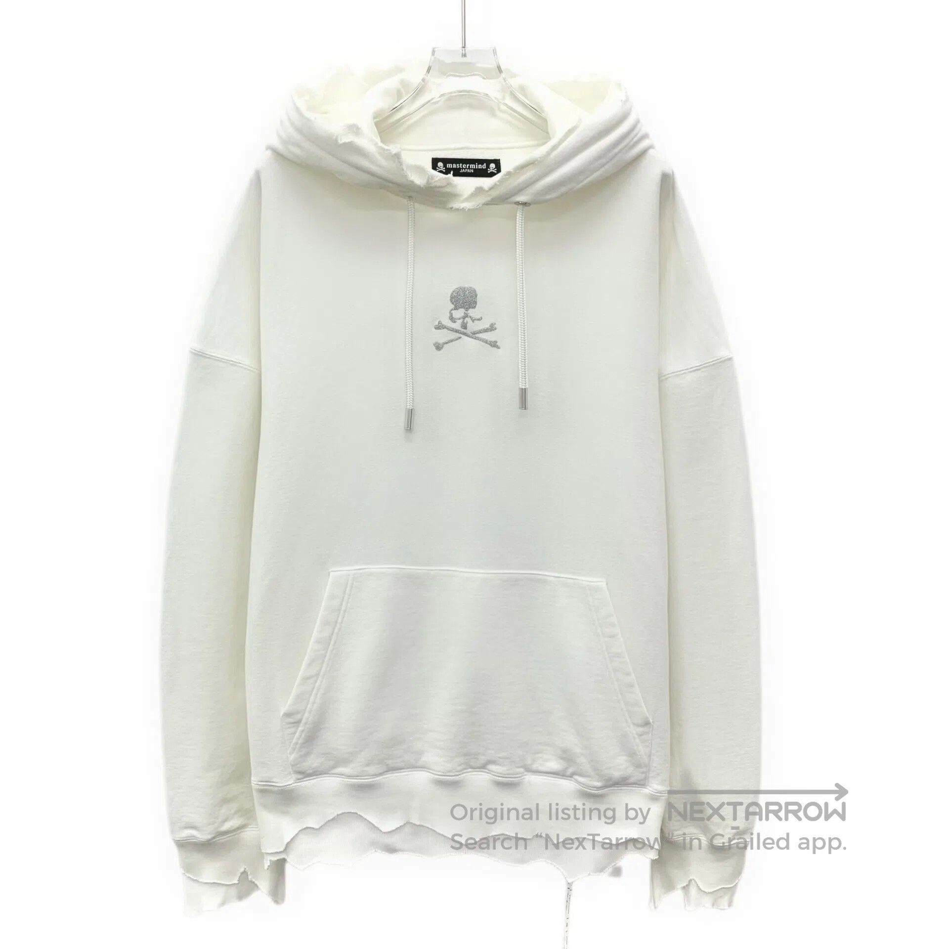 Mastermind Japan mastermind JAPAN White skull print cotton hooded drawstrin Size US M / EU 48-50 / 2 - 1 Thumbnail