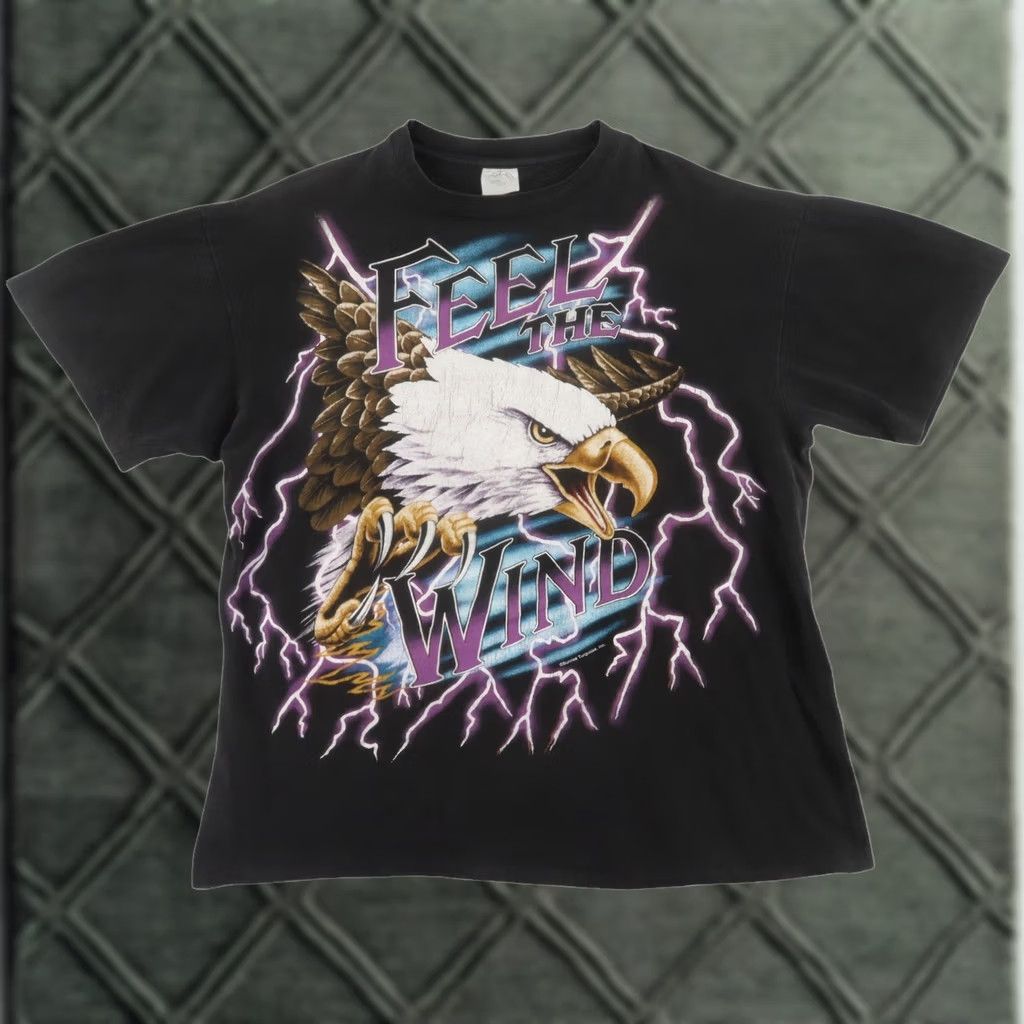 Vintage VINTAGE Kanye Mens Adult Shirt XL Black 90s Thunder Wind Feel American VTG THUNDER Shirt Mens XL Black 90s Size US XL / EU 56 / 4 - 1 Thumbnail