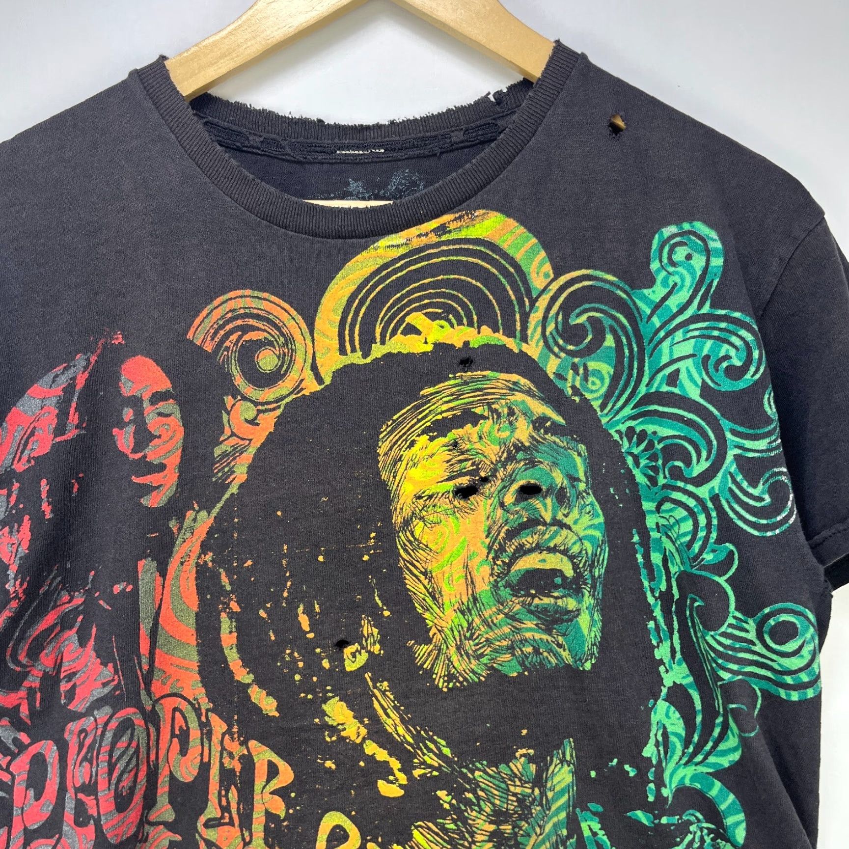 Vintage VINTAGE Bob Marley T-Shirt Large Men Black Size US L / EU 52-54 / 3 - 3 Thumbnail