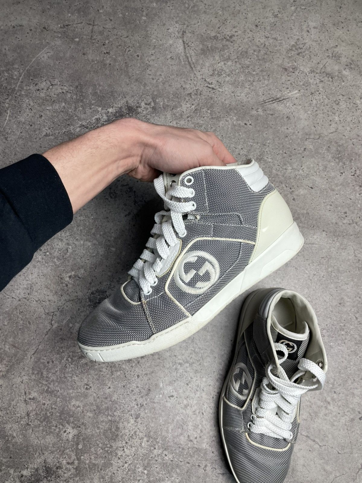 Gucci Gucci Gray High Top Sneakers Size US 8 / EU 41 - 7 Thumbnail