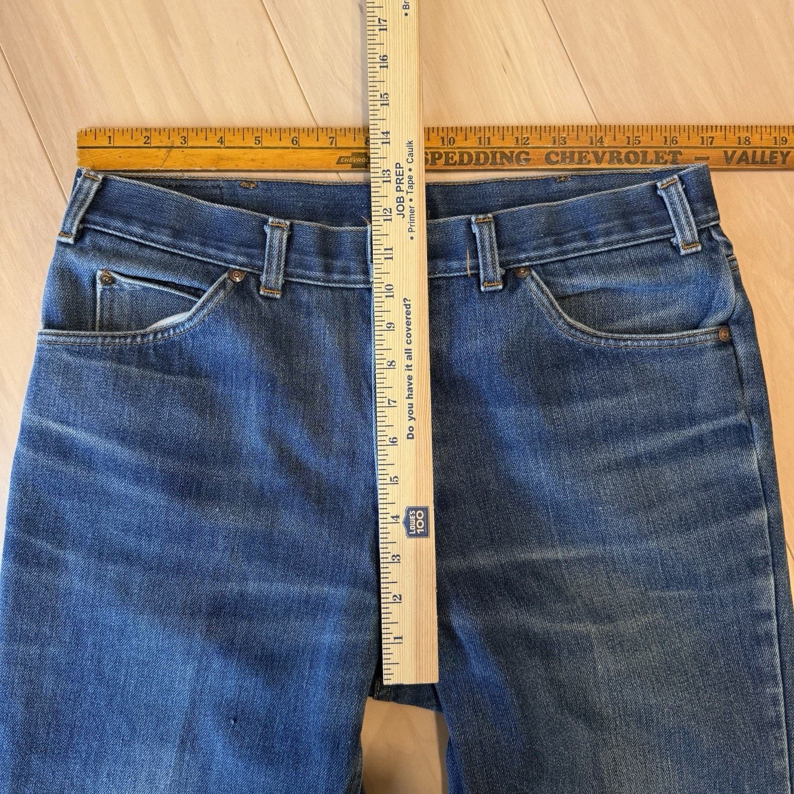Levi's Vintage Levis Orange Tab Lined Jeans 34 Blue 80s Boot Cut Size US 34 / EU 50 - 6 Thumbnail