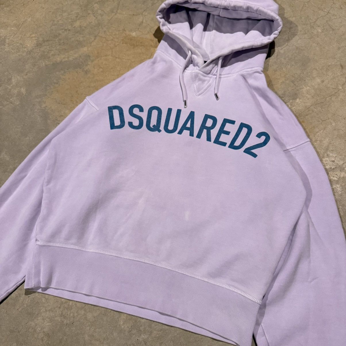 Dsquared2 Dsquared2 Garment Dyed Faded Boxy Cropped Logo Hoodie Size US S / EU 44-46 / 1 - 3 Thumbnail