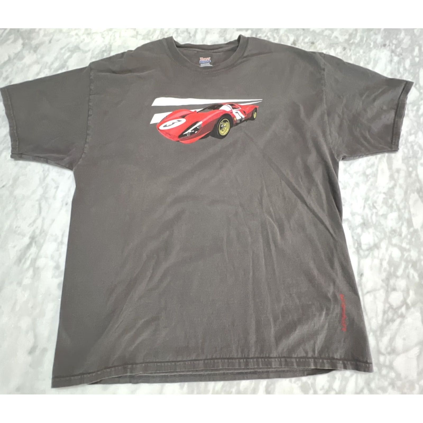 Hanes Blipshift Hanes Beffy T Graphic T shirt Cotton Race Car Cracking Gray Men’s 2XL Size US XXL / EU 58 / 5 - 5 Thumbnail