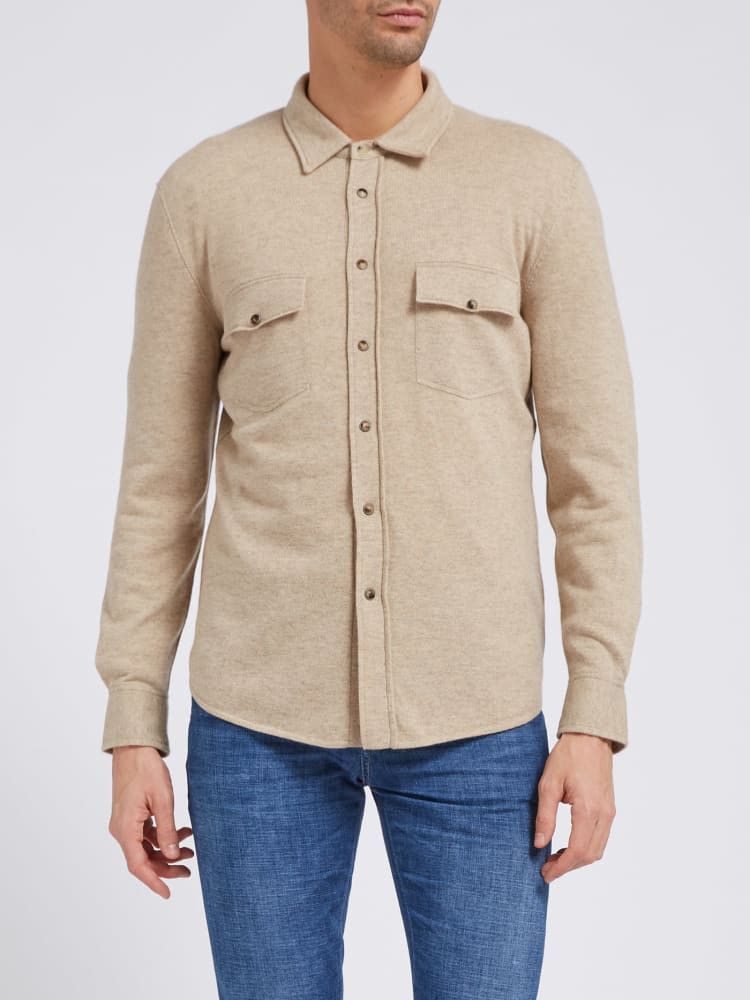 Brunello Cucinelli o1w1db10924 Polo Sweater in Medium Beige Size US XS / EU 42 / 0 - 6 Thumbnail