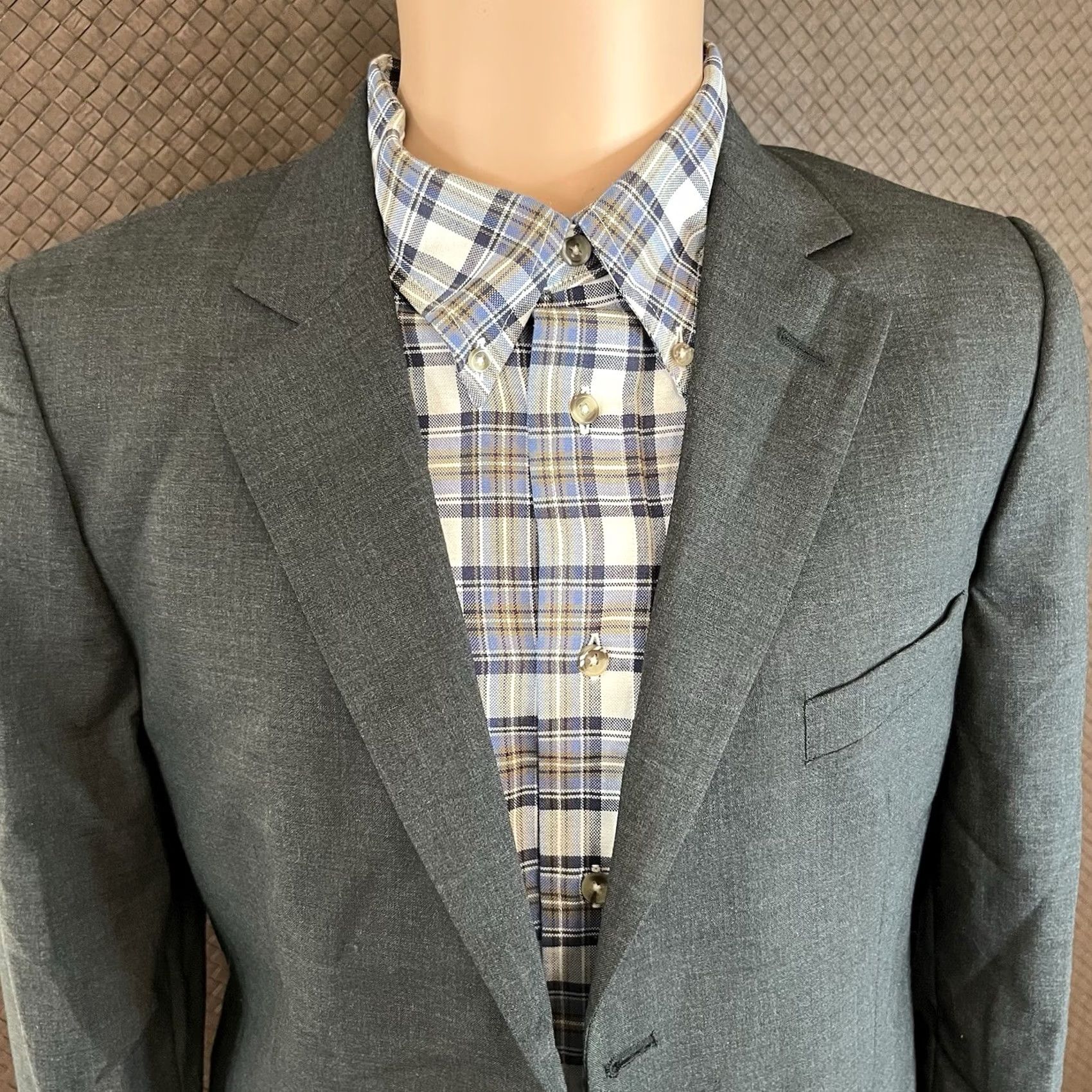 Brooks Brothers VINTAGE Brooks Brothers Mens BrooksEase Wool USA Blazer Jacket Sport Coat Black SZ 40S Size 40R - 2 Thumbnail