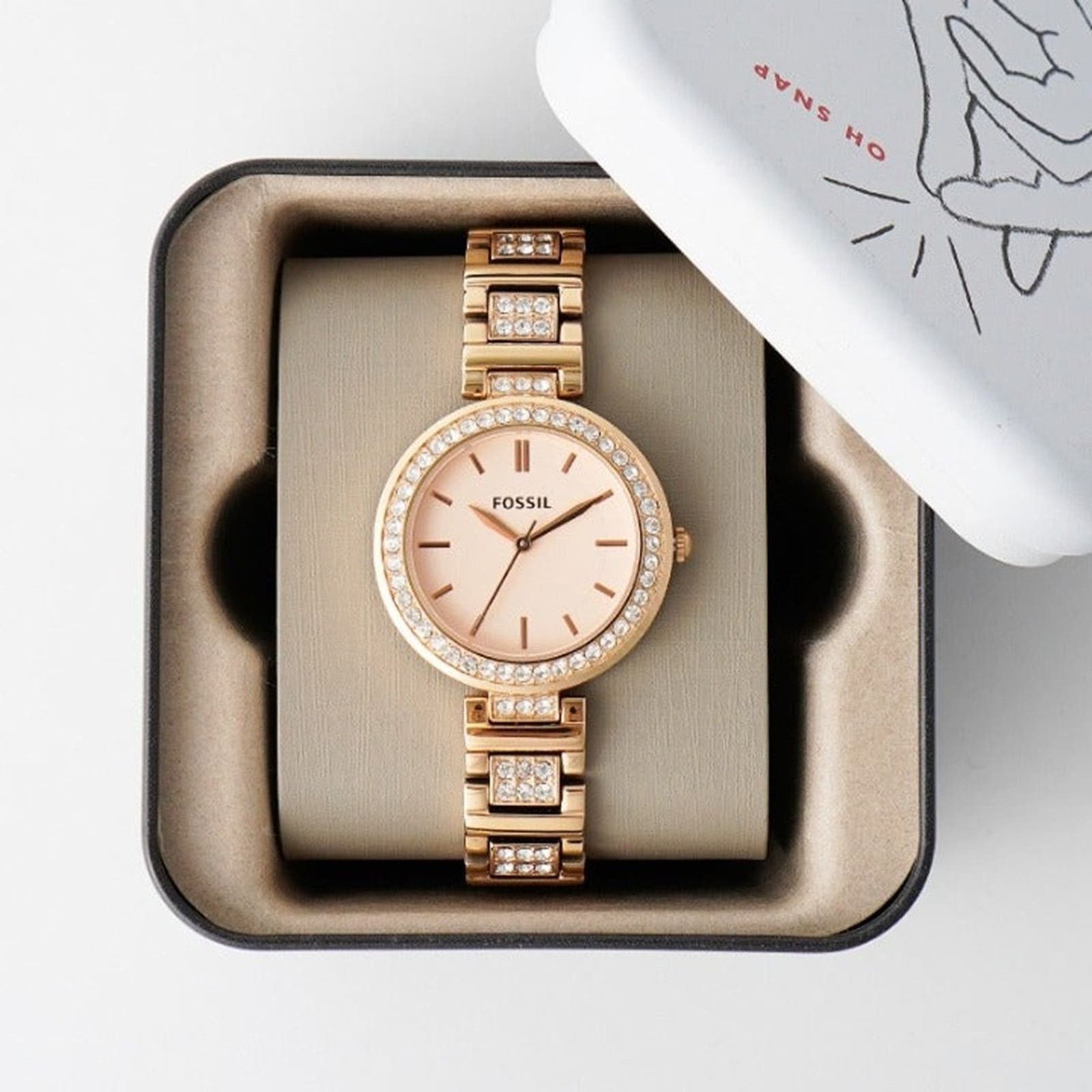 Fossil Fossil BQ3181 Karli Three-Hand Rose Gold Size ONE SIZE - 1 Thumbnail