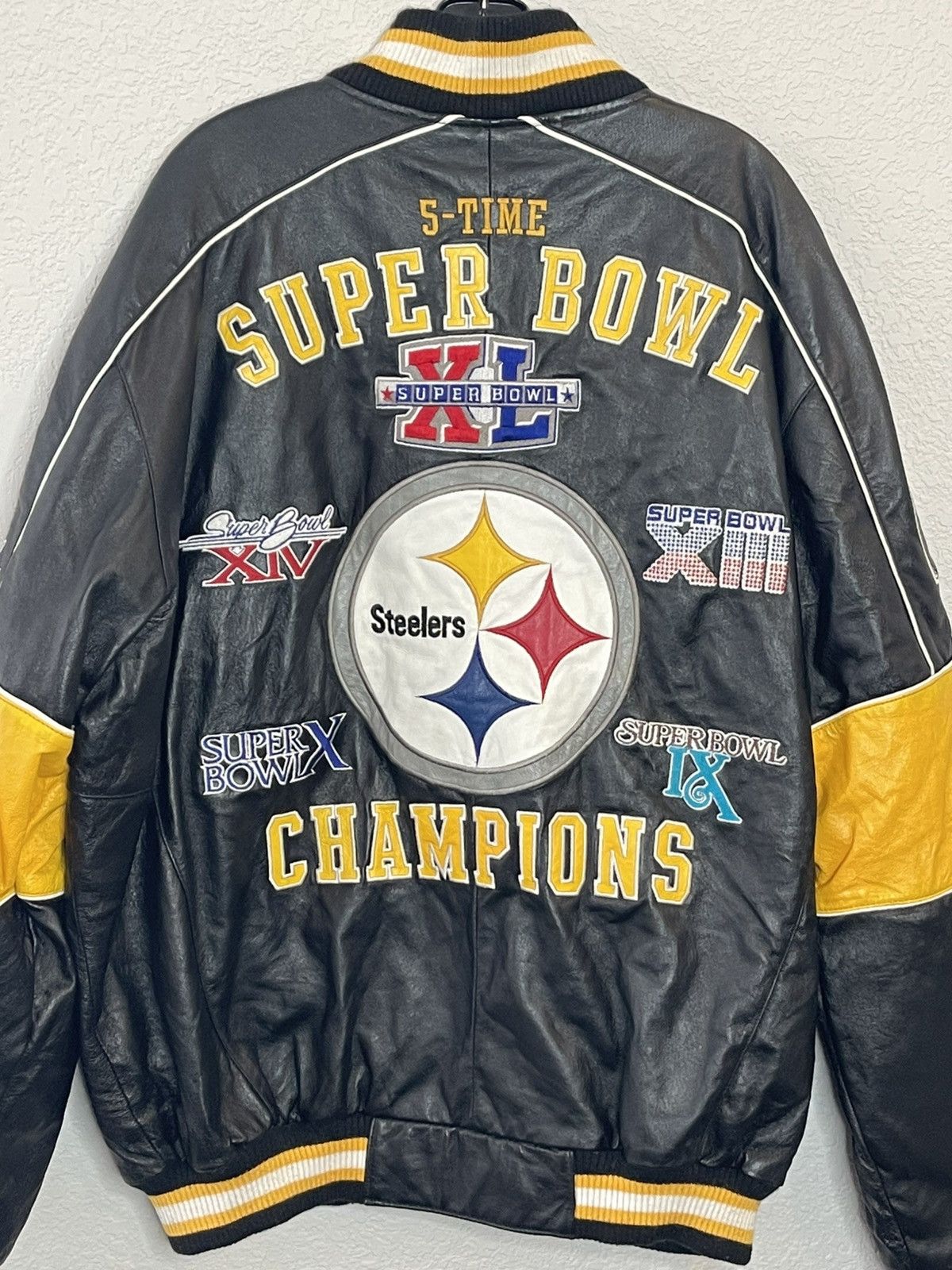 G-III Pittsburgh Steelers 5-Time Superbowl GIII Leather Jacket XL Size US XL / EU 56 / 4 - 1 Thumbnail