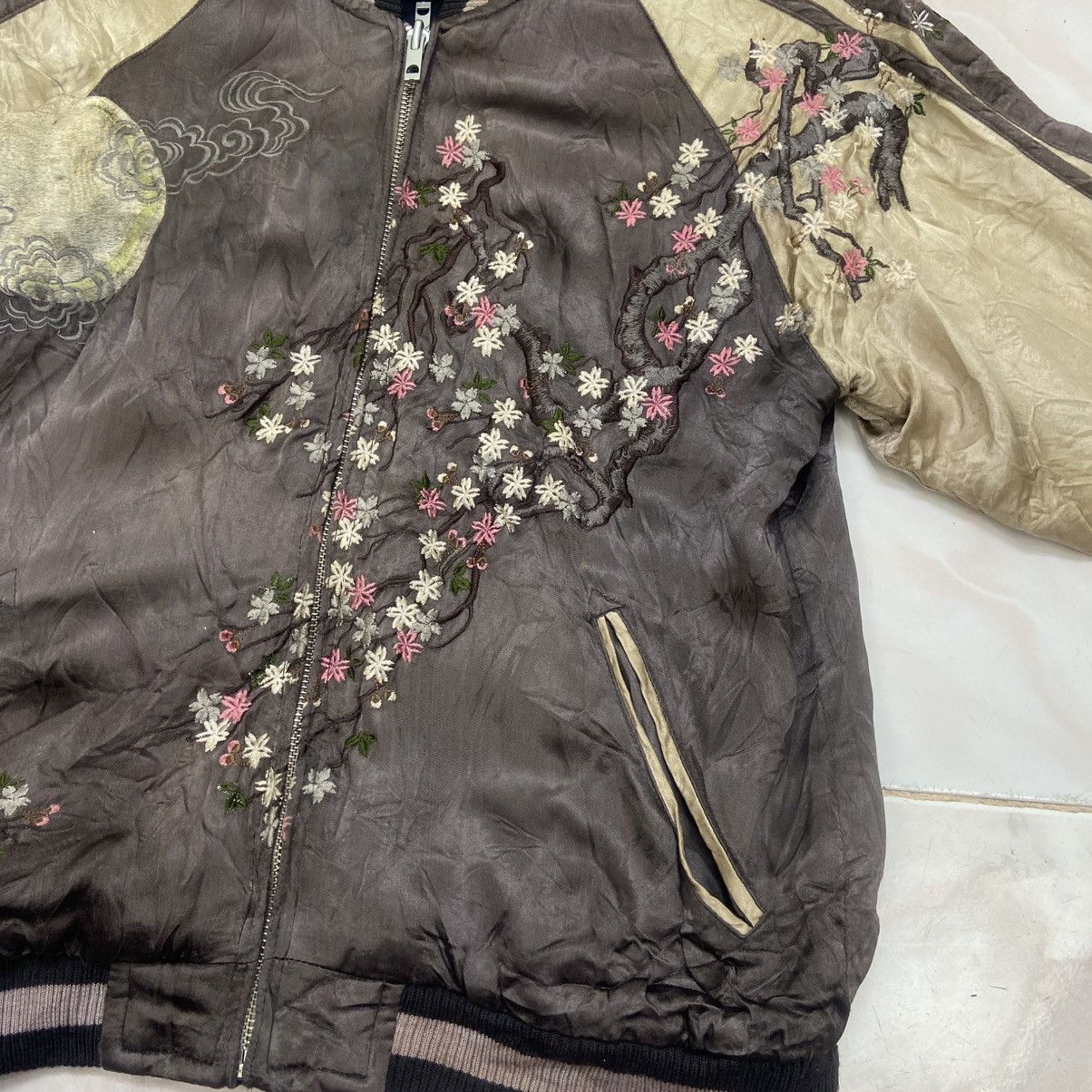 Japanese Brand 🔥Vintage 100% Rayon Japanese Traditional Reversible Sukajan Size US XS / EU 42 / 0 - 9 Thumbnail