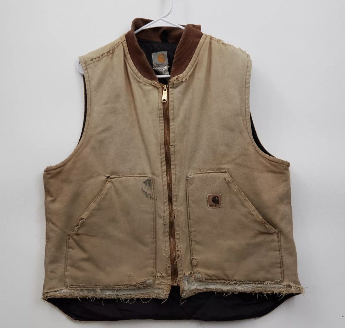 Carhartt Mens Arctic Quilt Lined Black Duck Vest V01 Distressed