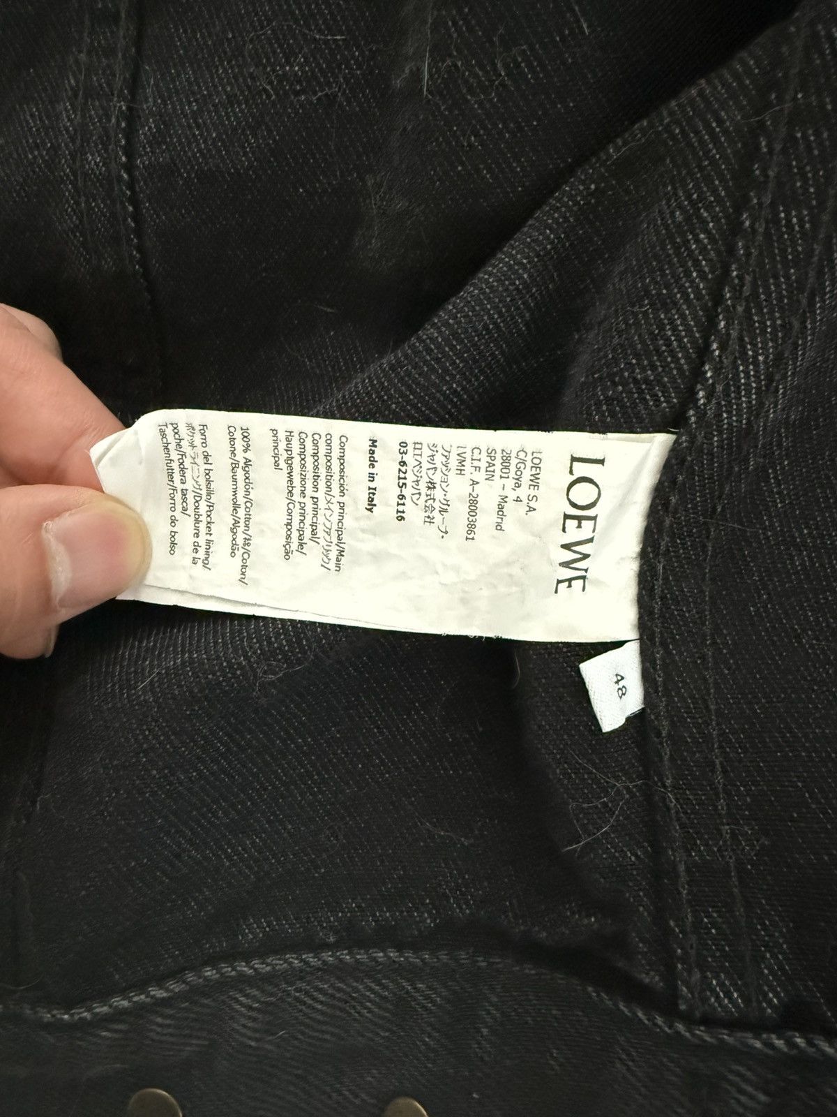 Loewe Loewe black anagram denim jacket Size US M / EU 48-50 / 2 - 4 Thumbnail