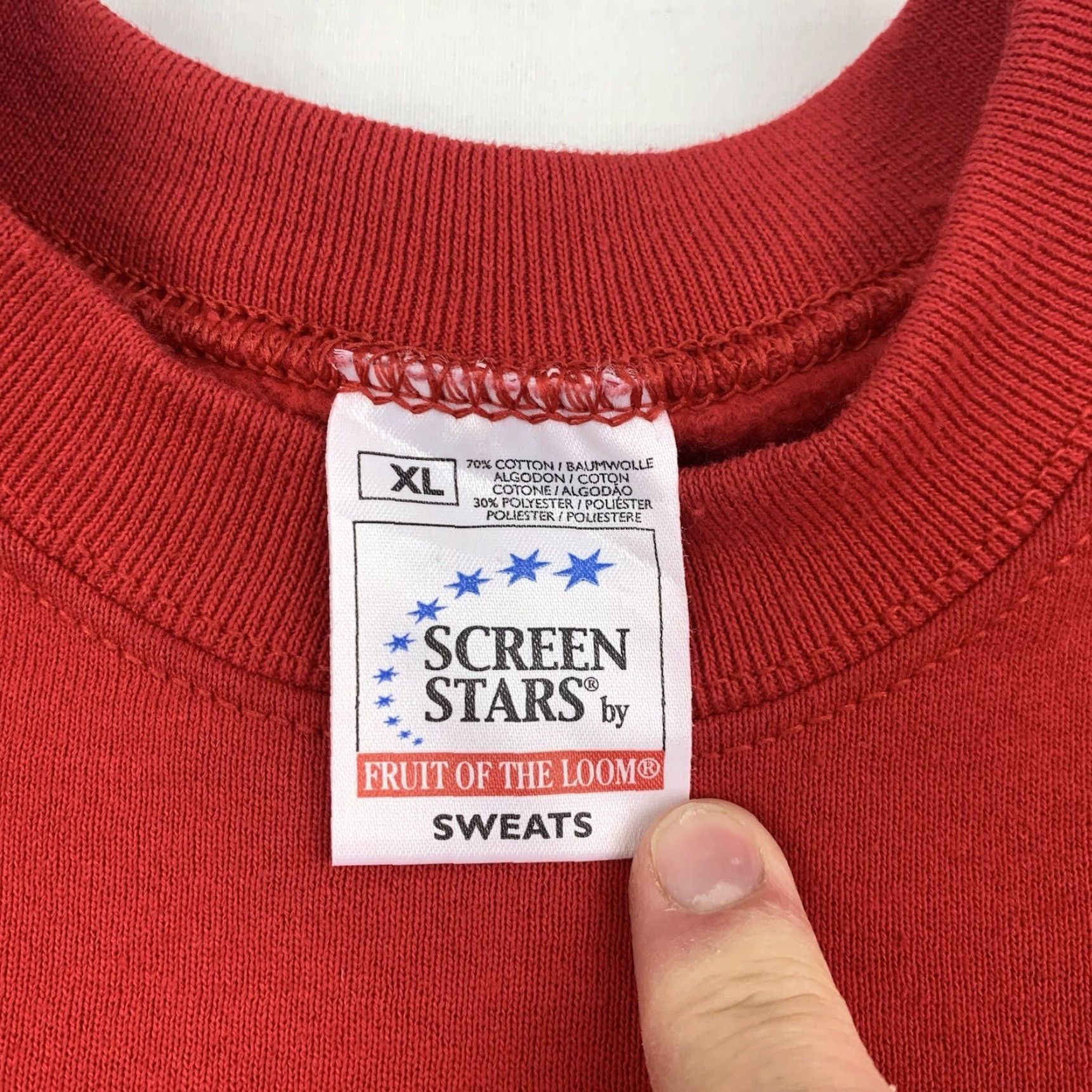 Vintage VINTAGE Coca Cola Sweatshirt Men XL Red Logo 90s Y2K Screen Stars Pullover Size US XL / EU 56 / 4 - 3 Thumbnail