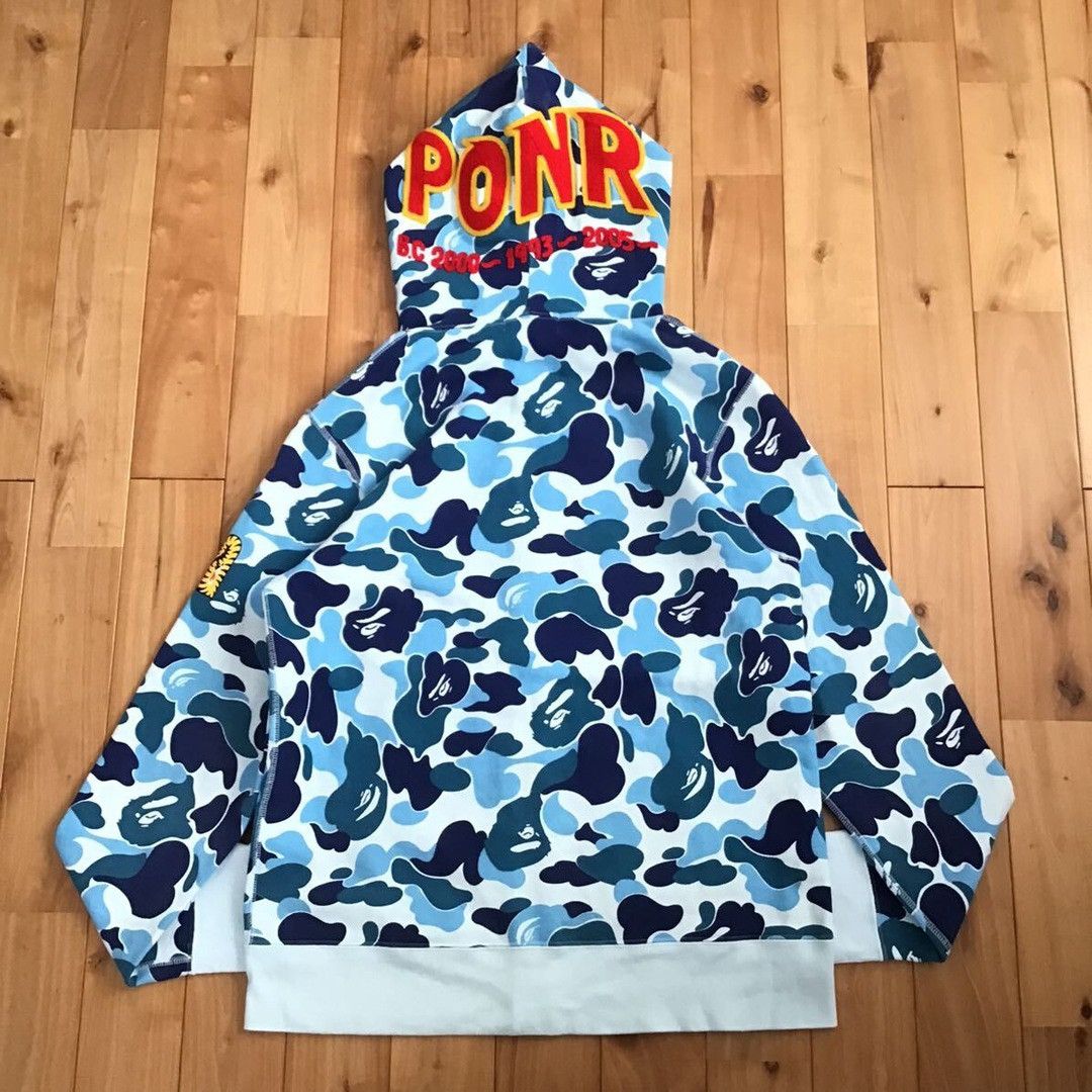 Bape BAPE ABC camo Blue shark full zip hoodie a bathing ape Size US M / EU 48-50 / 2 - 2 Thumbnail