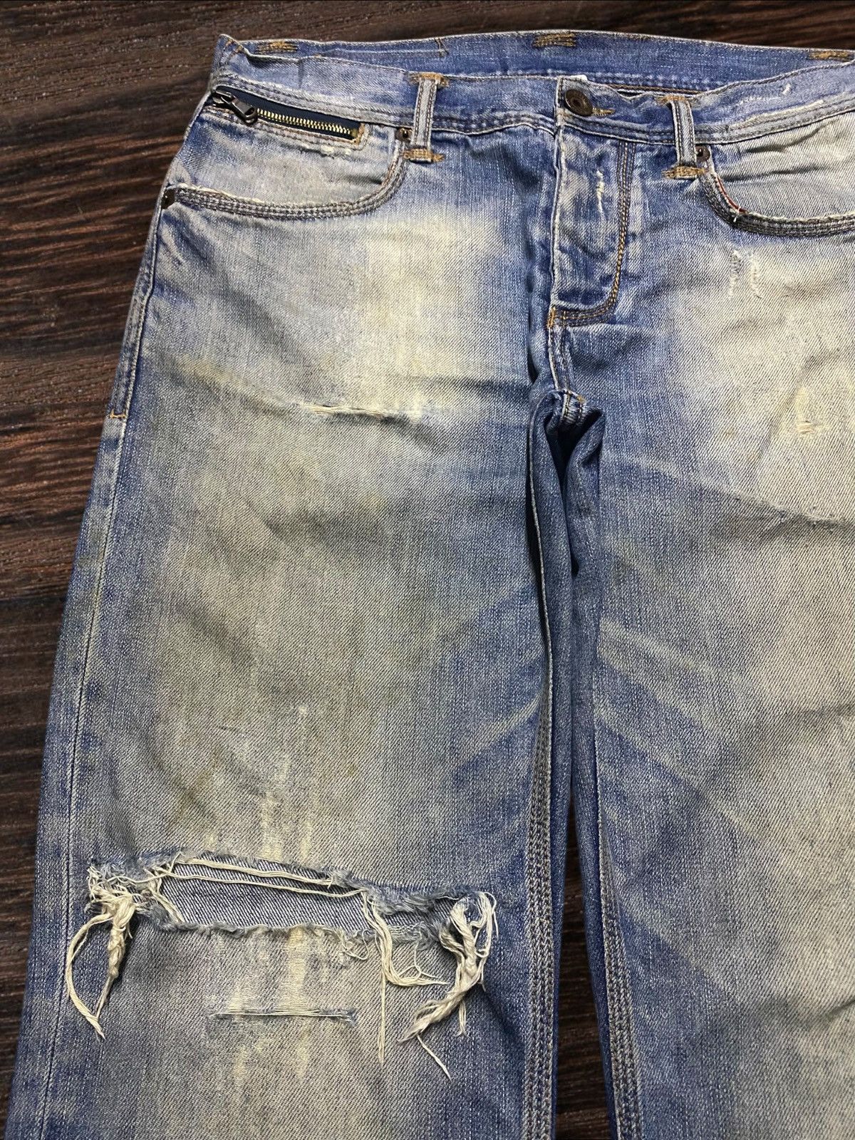 Rhude × Zara Vintage Reg Trademark Zara Jeans Distressed Loose Jeans Size US 33 - 7 Thumbnail