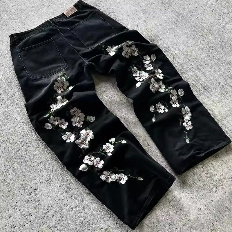 Japanese Brand × Jean Cherry Blossom Pattern Denim Pants Size US 34 / EU 50 - 1 Thumbnail