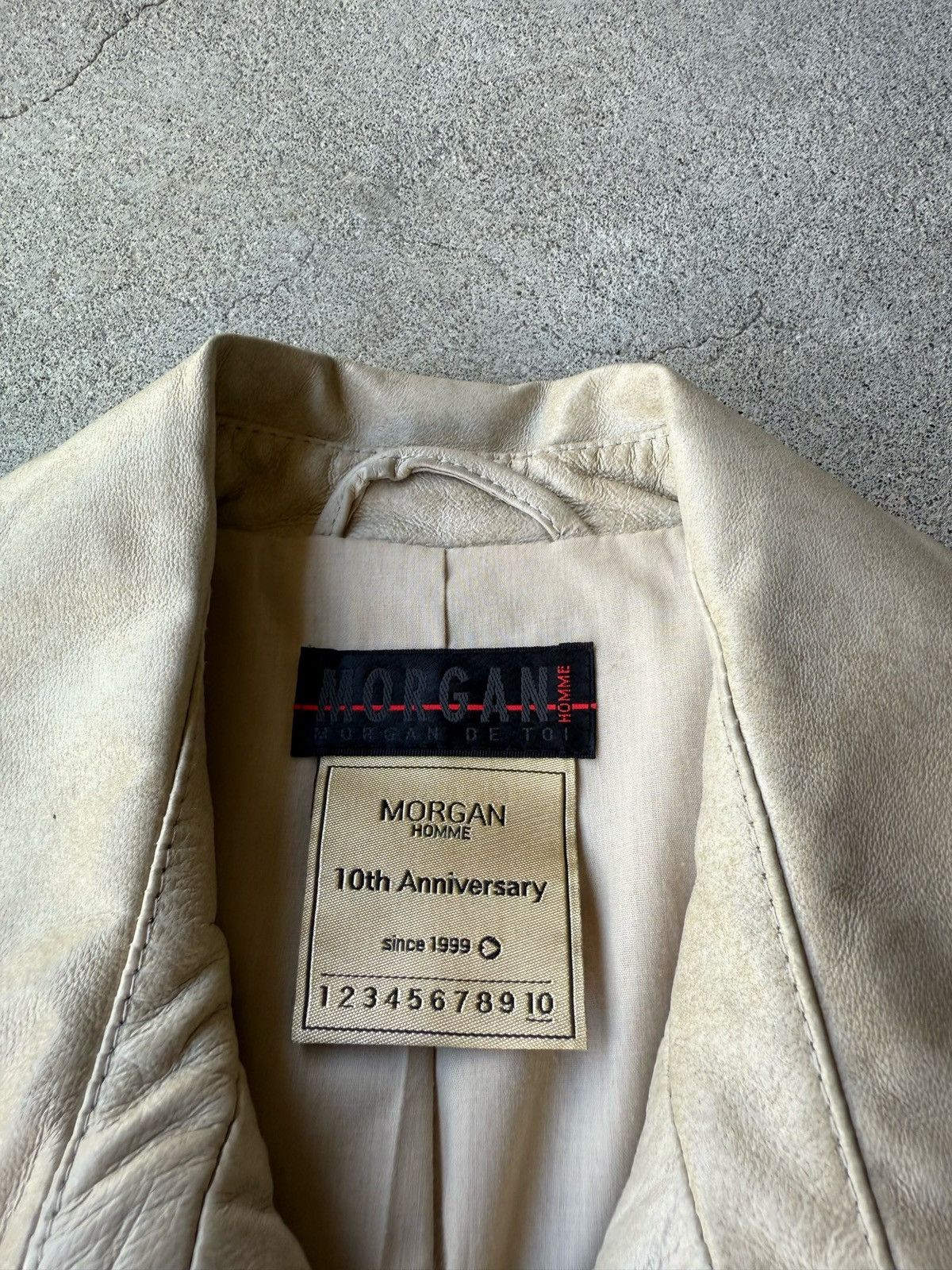 Morgan Homme Rare Japanese Label Y2K MORGAN HOMME 00's Leather Jacket Size US M / EU 48-50 / 2 - 9 Thumbnail