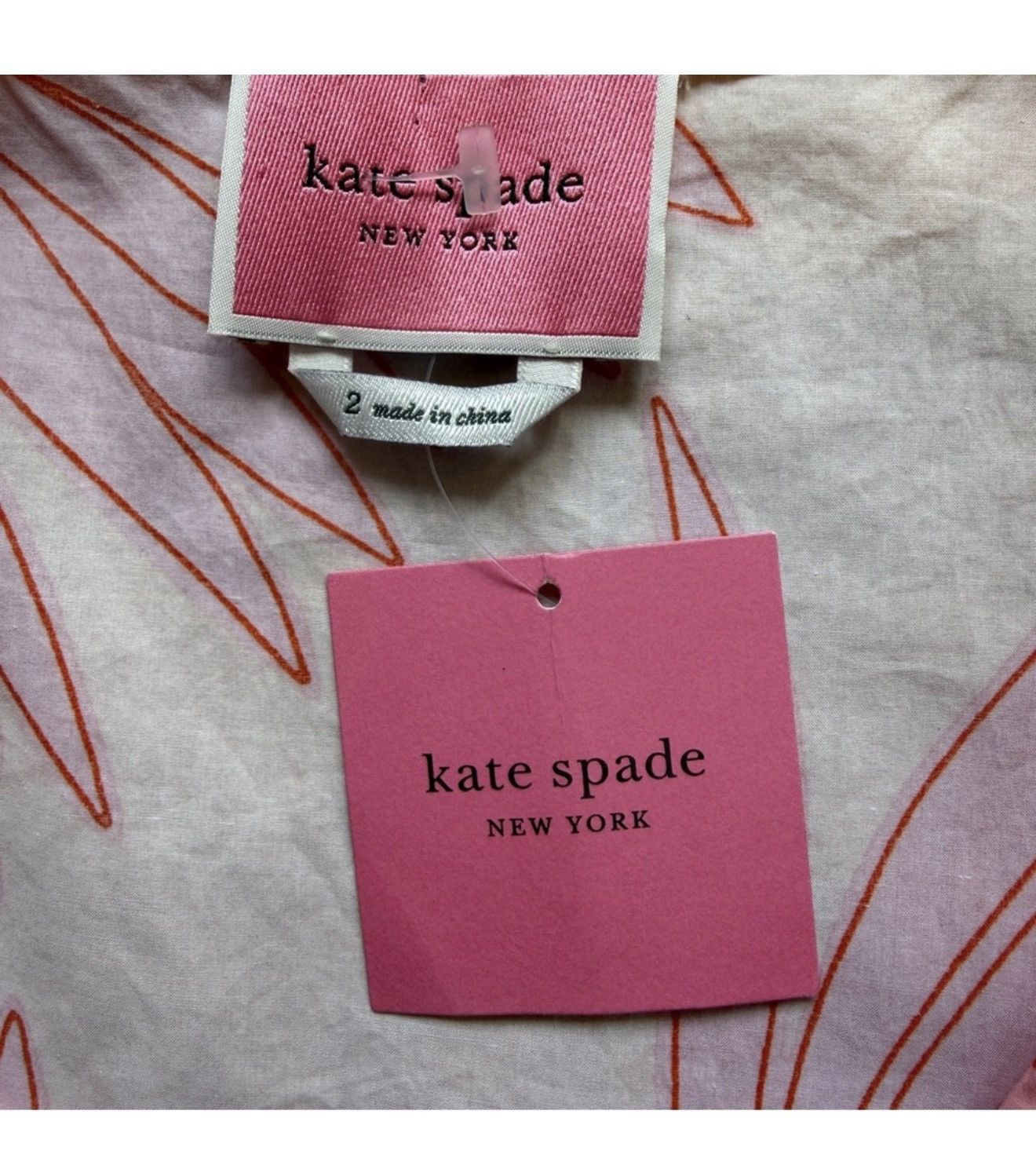 Kate Spade Falling Flowers Pattern Wrap Dress Size 2 NWT