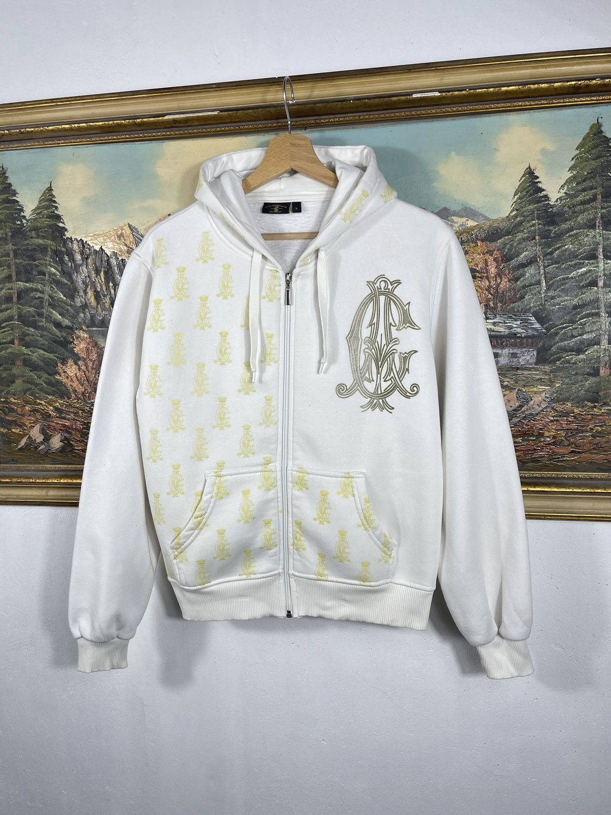 Christian Audigier × Ed Hardy × Vintage Ed Hardy Retro 00s Hoodie With Crystals Affliction Grunge Size L / US 10 / IT 46 - 3 Thumbnail