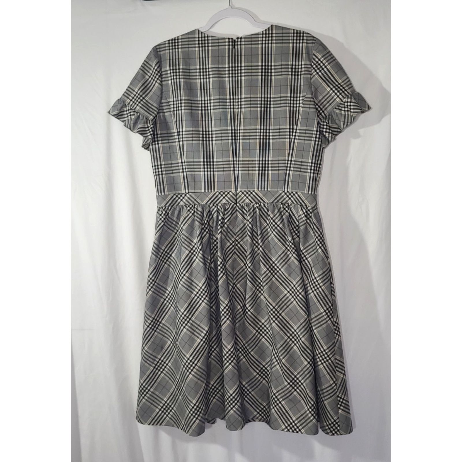 Brooks Brothers Brooks Brothers Black Gray Plaid Tartan Dress US 12 Size XL / US 12-14 / IT 48-50 - 6 Thumbnail