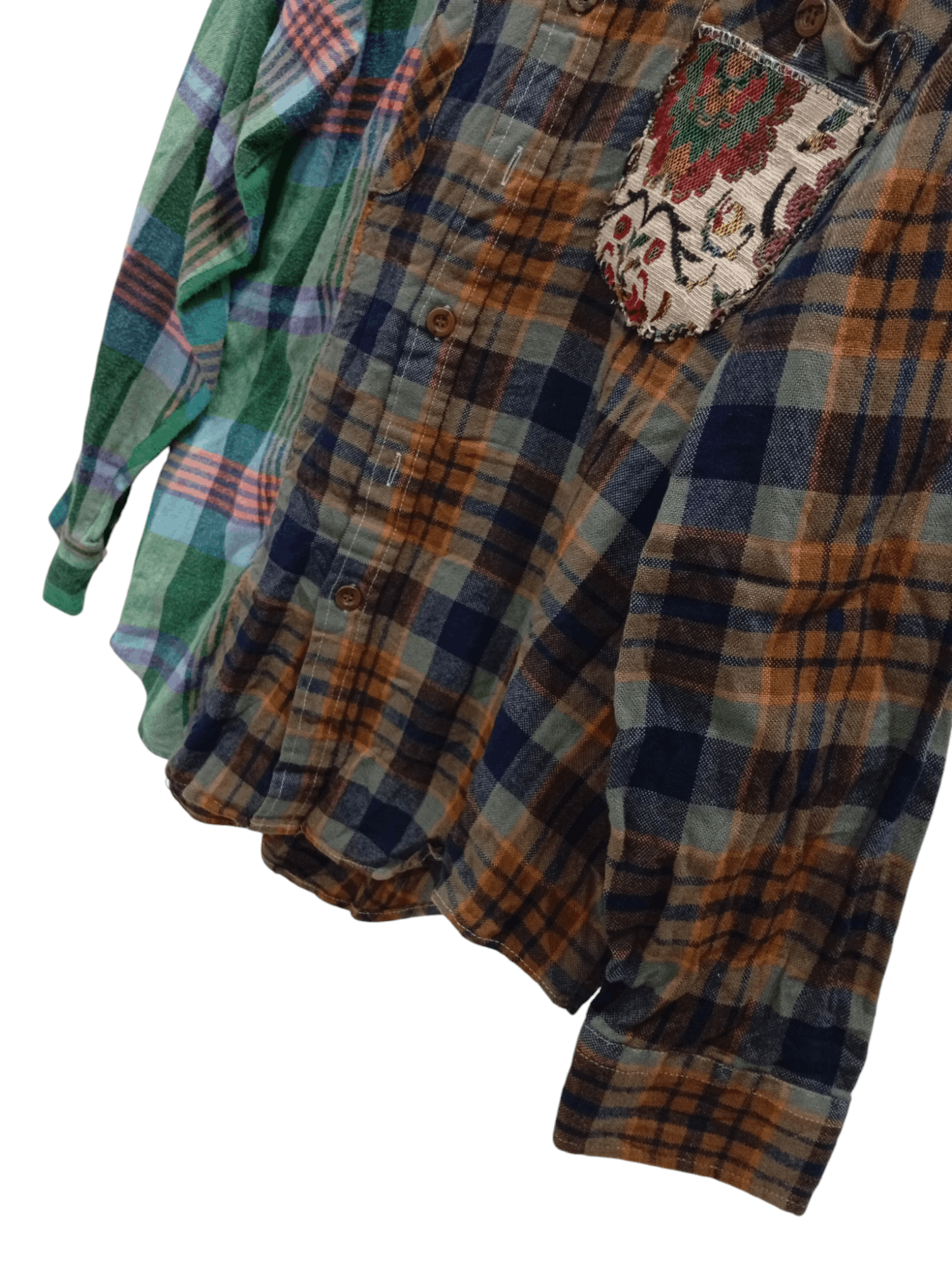 Flannel × Sears × Vintage 🔥🔥Vintage Sears Patchwork Plaid Flannel Shirt Size US M / EU 48-50 / 2 - 7 Thumbnail