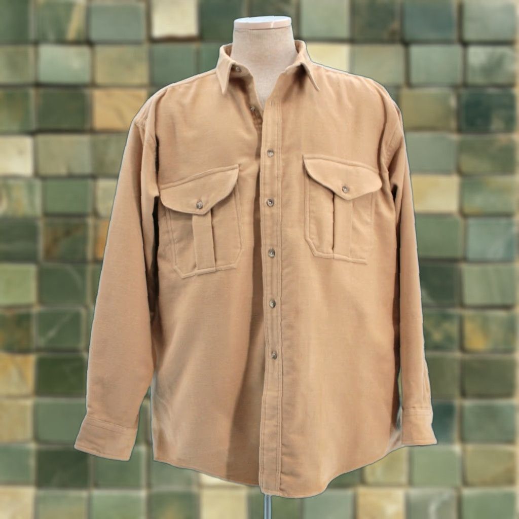Filson VINTAGE Filson Shirt Khaki Cotton Flannel Hunting Sz XL Mens Shirt Size US XL / EU 56 / 4 - 1 Thumbnail