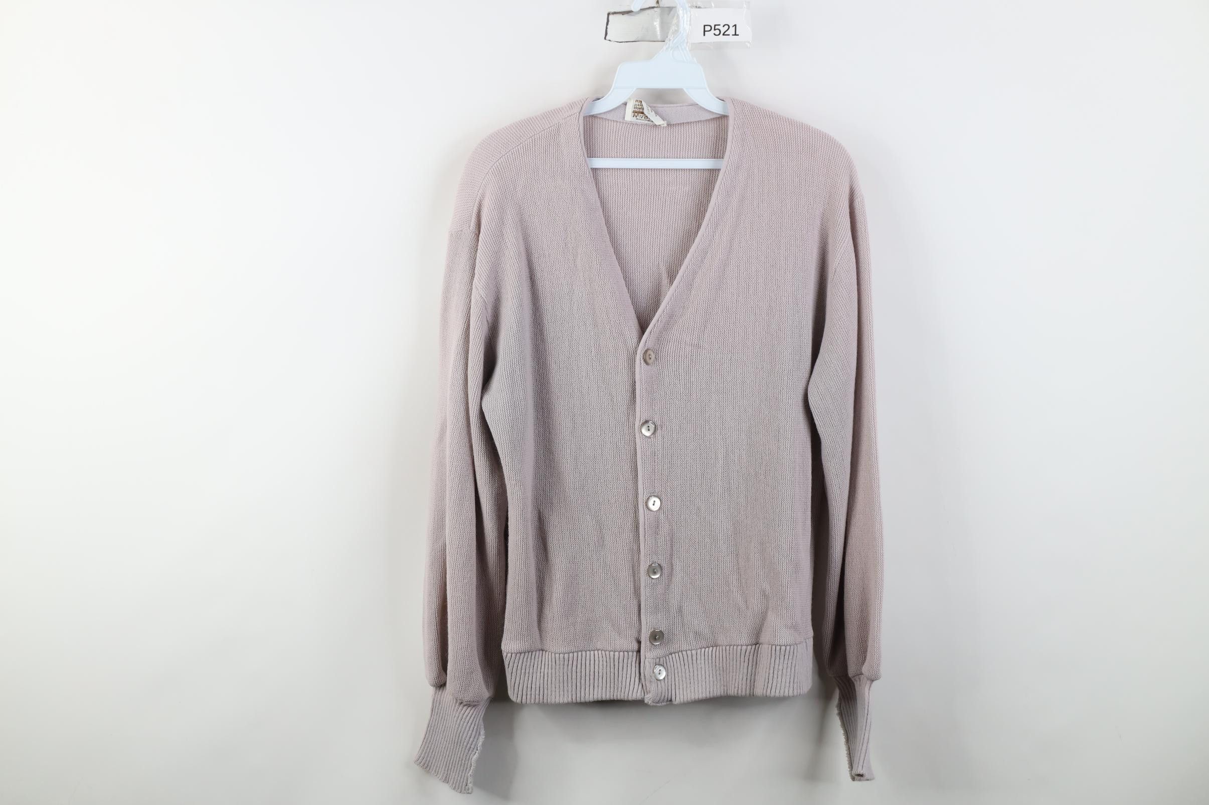 Vintage Vintage 50s 60s Knit Cardigan Sweater Light Purple USA Size M / US 6-8 / IT 42-44 - 1 Thumbnail