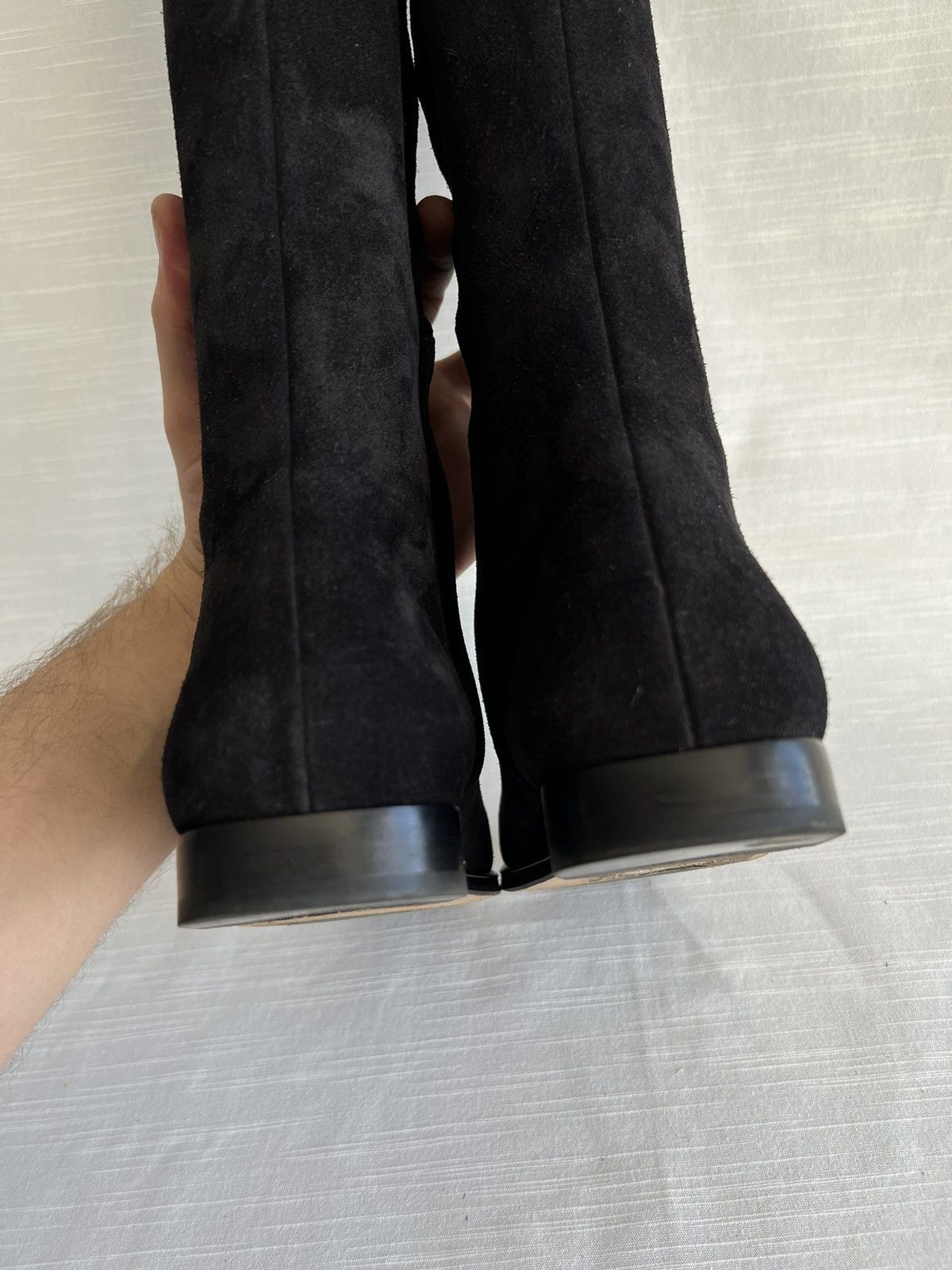 Max Mara Max Mara Suede Women's Knee-High Boots Black Size 38 Size US 8 / IT 38 - 6 Thumbnail