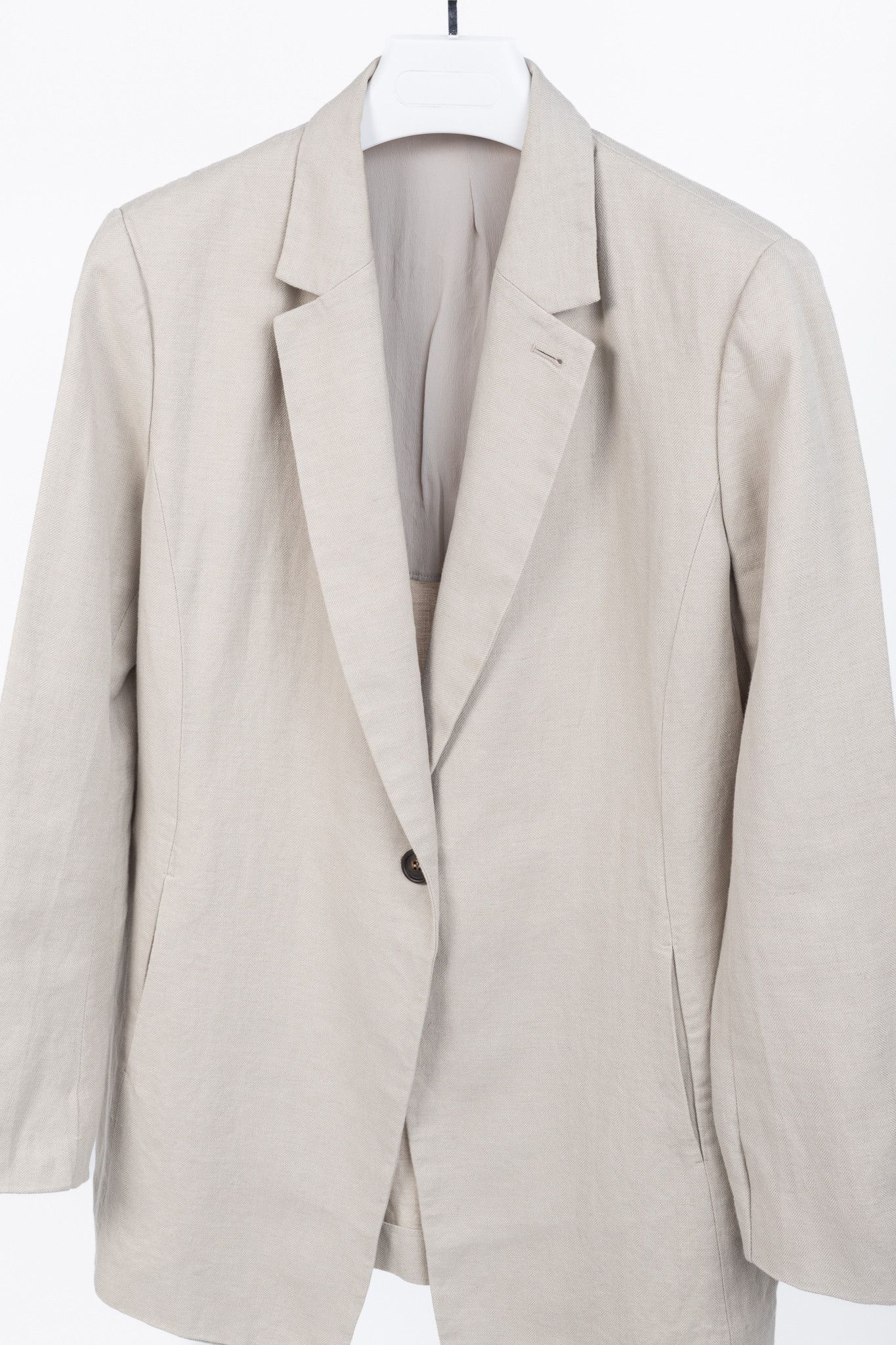 Brunello Cucinelli Brunello Cucinelli SS18 Cotton & Linen Monili-Trim Blazer Size 3XL / US 20-22 - 3 Thumbnail