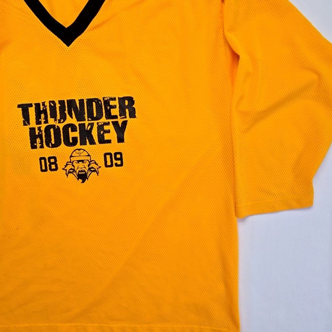 Other Thunder Hockey Jersey 08 09 Yellow Mesh Graphic Shirt XL Size US XL / EU 56 / 4 - 4 Thumbnail