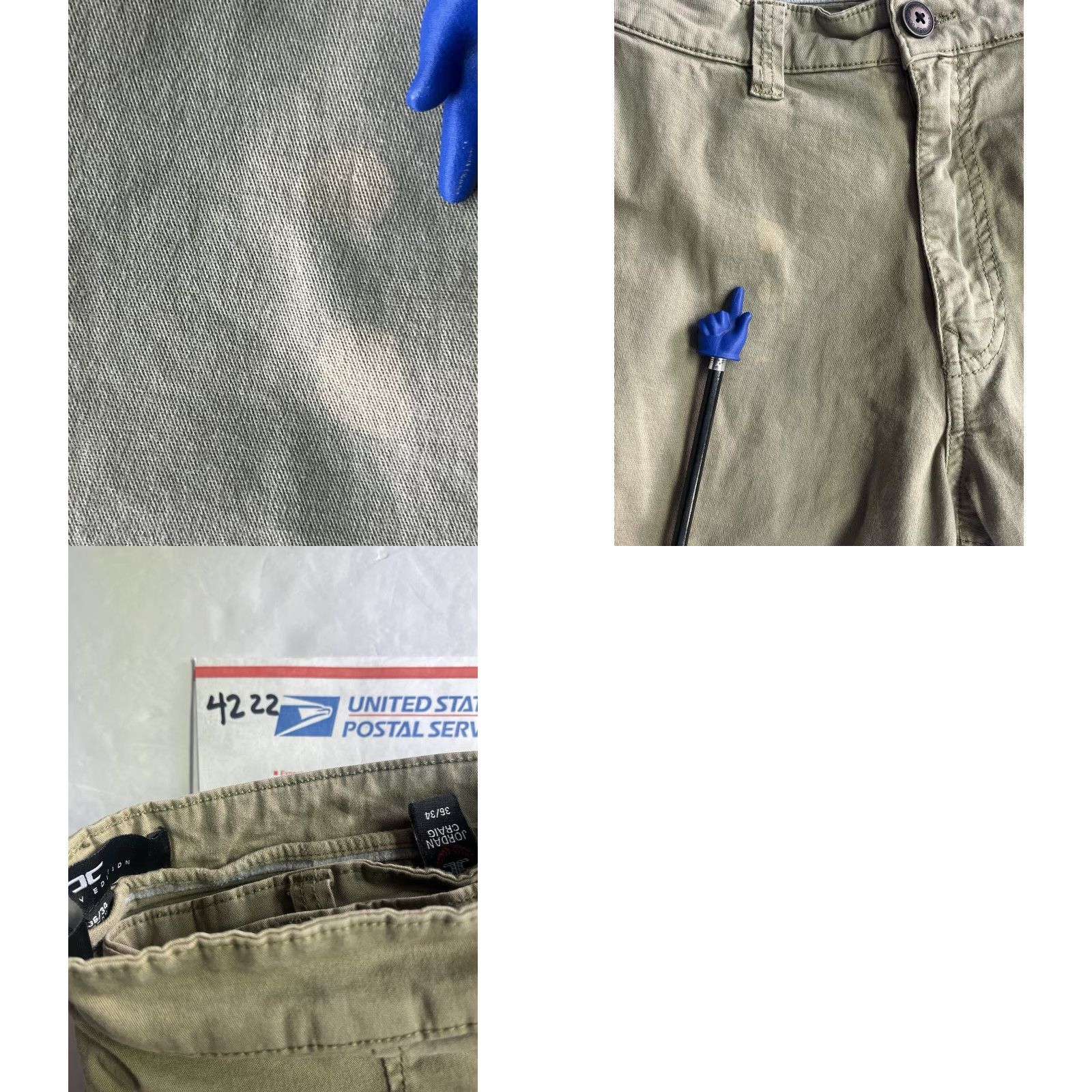 Jordan Craig Jordan Craig Aaron Cargo Stretch Pant Men Size 36 X 34 Green Tan Cargo Pockets Utility Tapered Straight Pants Regular Inseam 34 inches Pants Size US 36 / EU 52 - 8 Thumbnail