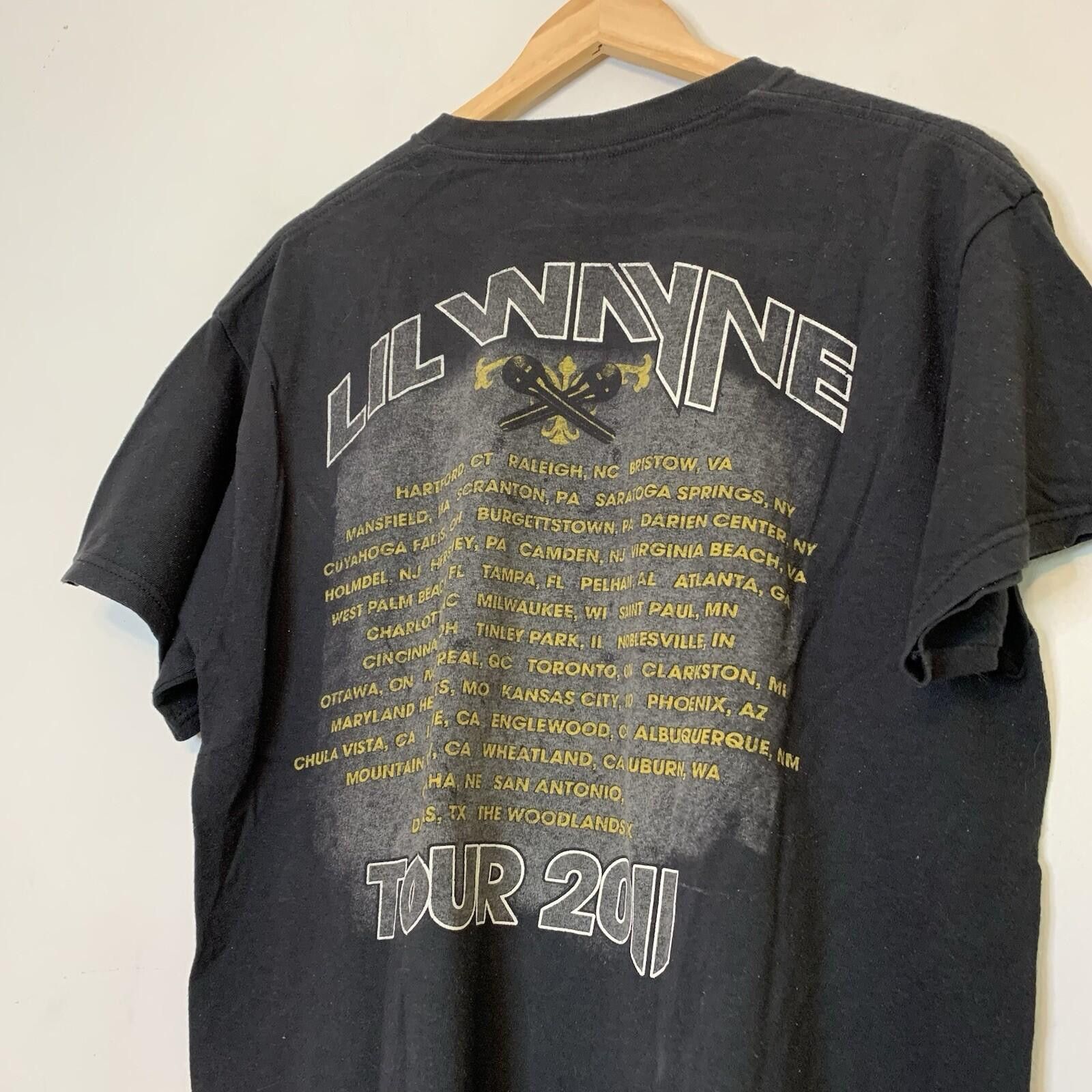 Lil Wayne Vintage 2011 Lil Wayne Tour Rap Shirt Black Size L Size US L / EU 52-54 / 3 - 4 Thumbnail