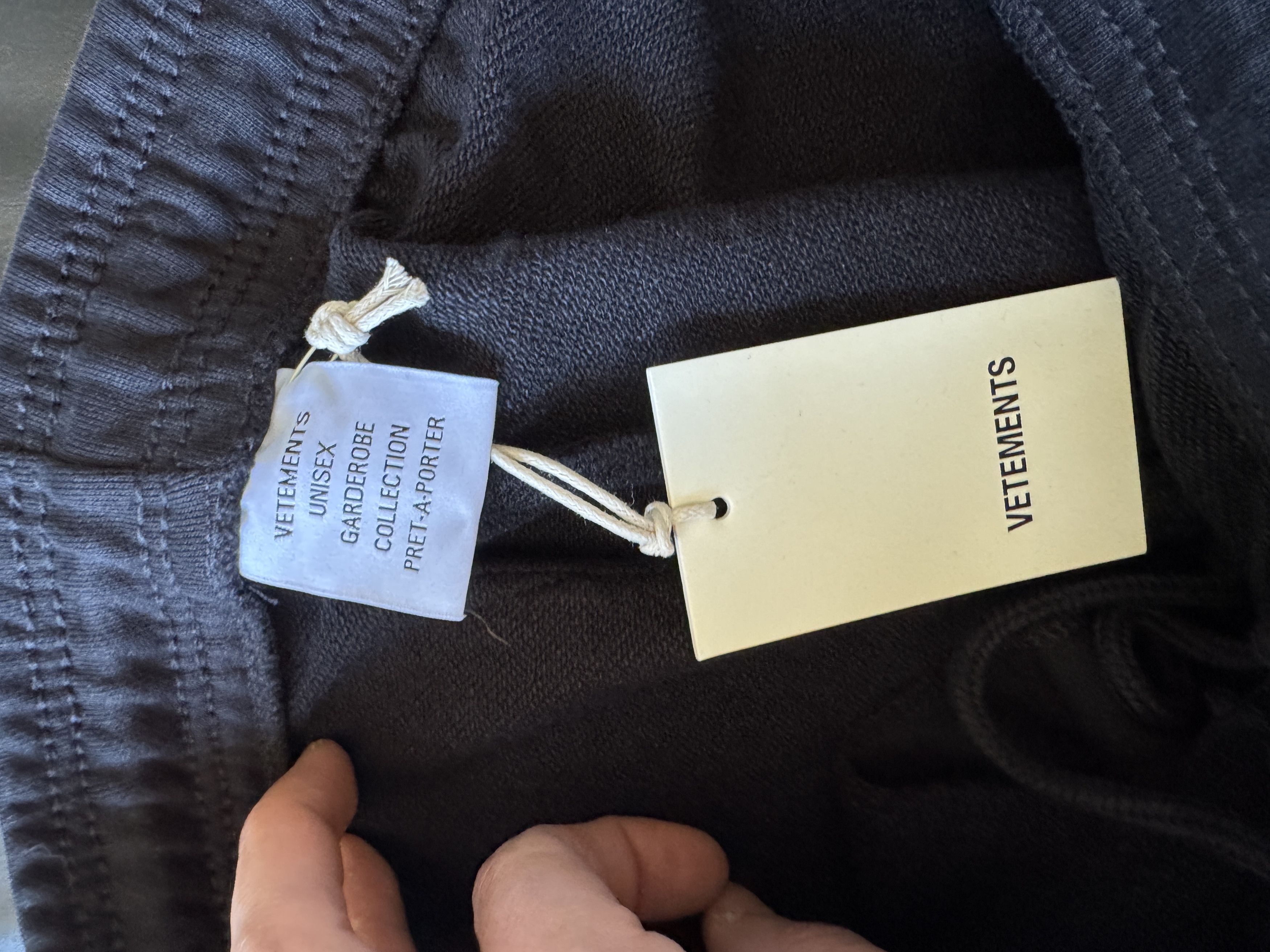 Vetements Wide Leg Panelled Cotton Blend Jersey Sweatpants Size US 32 / EU 48 - 18 Thumbnail