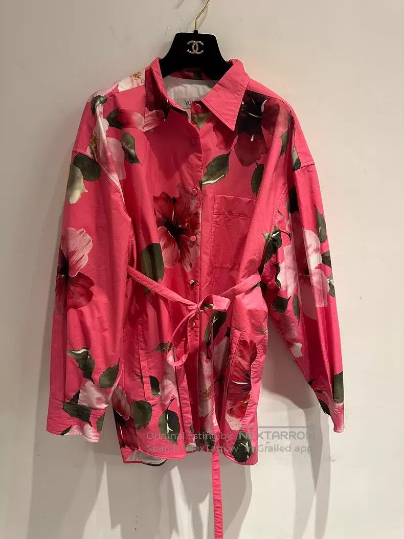 Valentino Valentino Pink floral double cotton shirt jacket Size S / US 4 / IT 40 - 6 Thumbnail