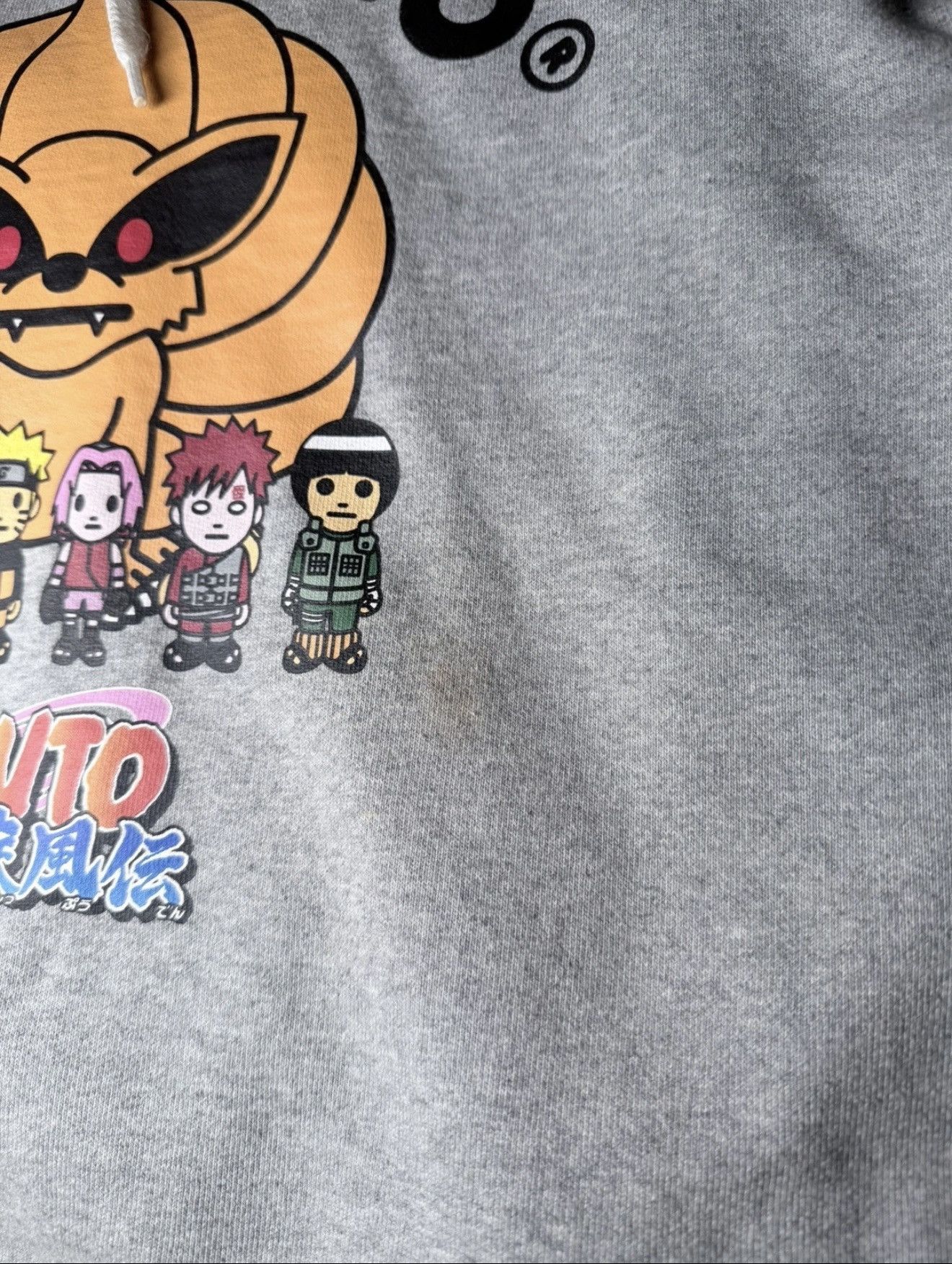 Bape BAPE x Naruto Shippuden Baby Milo Hoodie Grey Size M Size US M / EU 48-50 / 2 - 7 Thumbnail