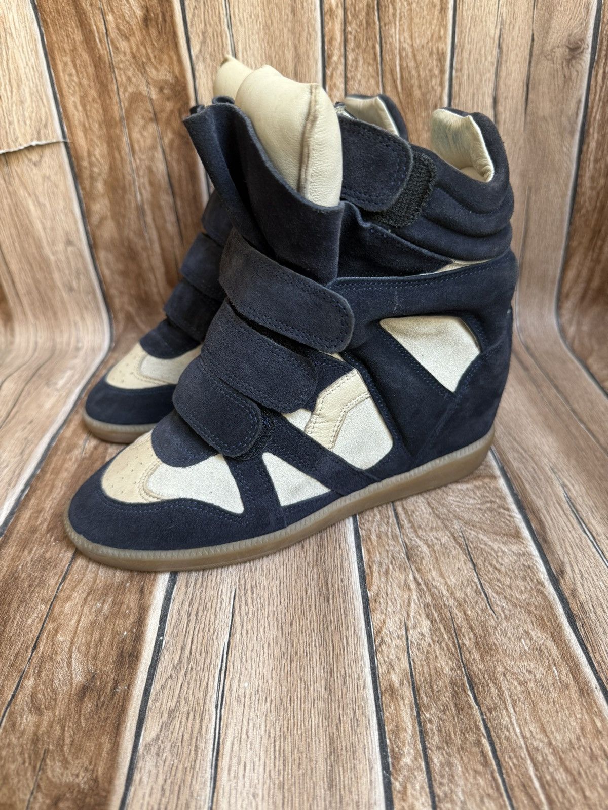 Isabel Marant × Isabel Marant Etoile × Vintage Suede bekett wedge sneakers Size US 6 / IT 36 - 2 Thumbnail
