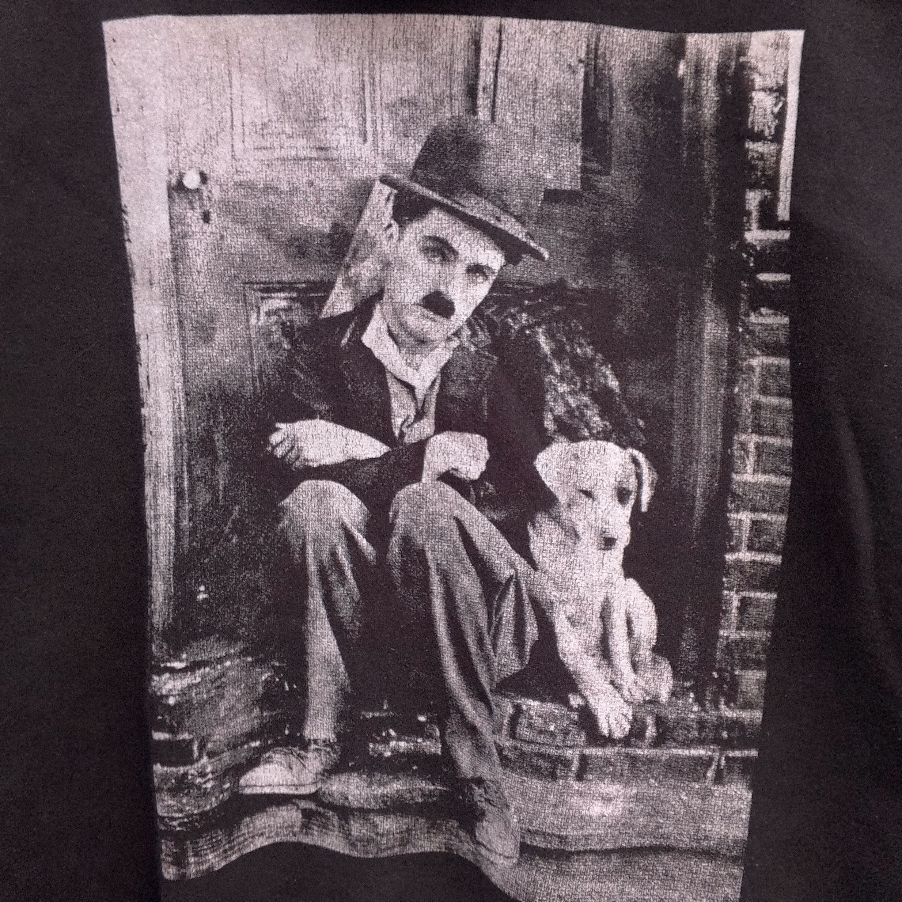 Vintage Charlie Chaplin Potret A Dog's Life Boxy Cut Pullover Hoodie Size US XL / EU 56 / 4 - 4 Thumbnail