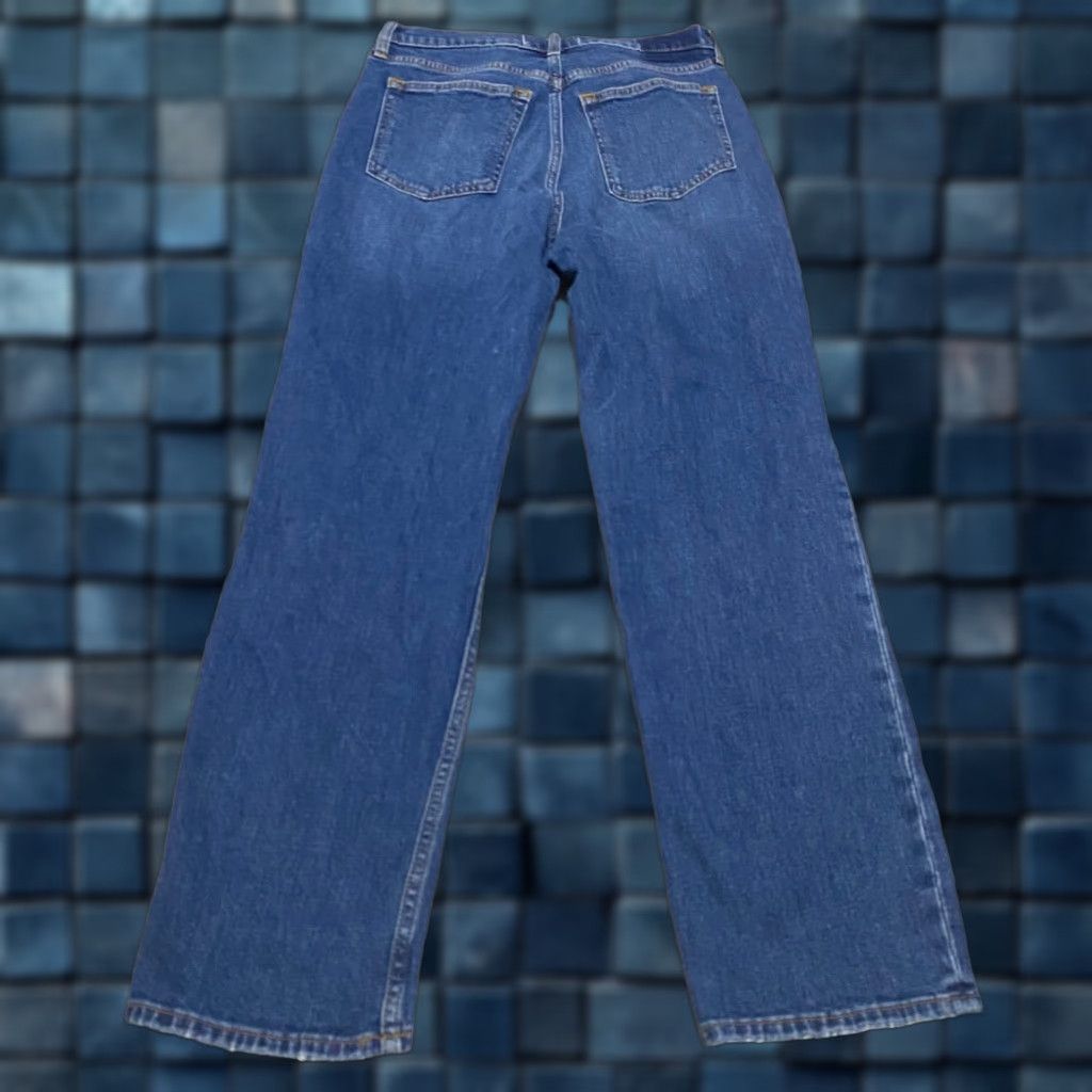 Abercrombie & Fitch Abercrombie & Fitch Jeans Womens 8 Blue Denim Straight High Rise Distressed Size 30" / US 8 / IT 44 - 1 Thumbnail