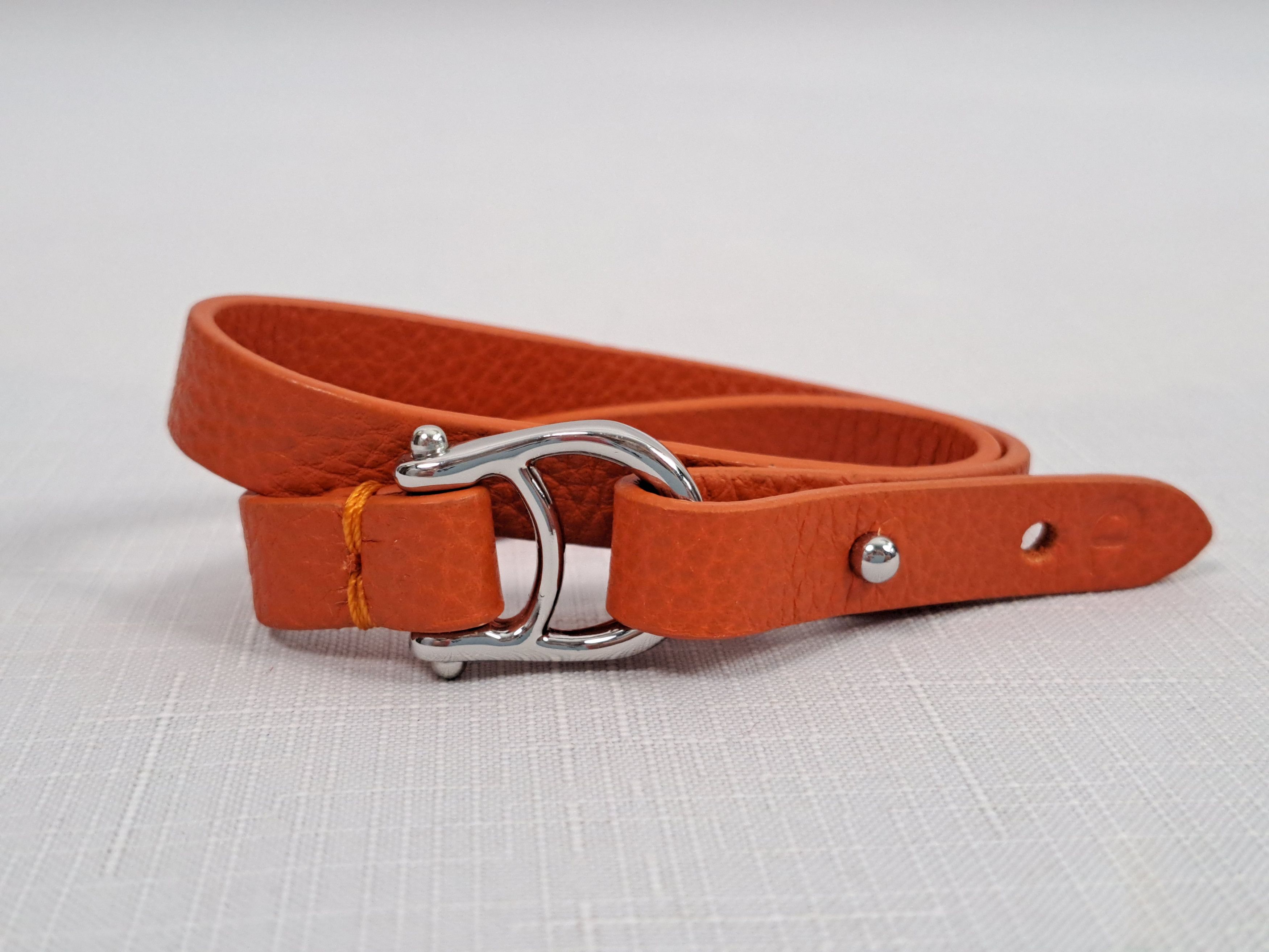 Aigner Aigner double tour leather bracelet In orange. Size ONE SIZE - 1 Thumbnail