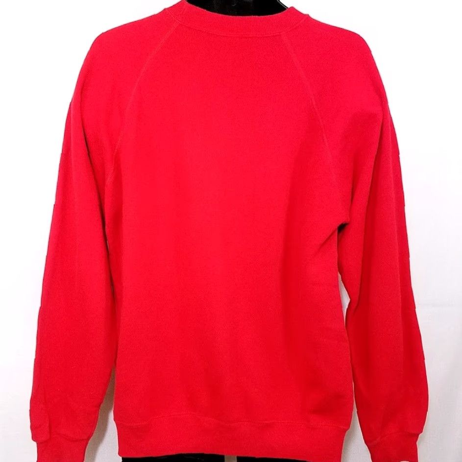 Hanes VINTAGE Hanes Soccer Sweatshirt Mens Size L Red 80s District IV Select Made In USA Crew Neck Long Sleeve Cotton Blend N/A Size US L / EU 52-54 / 3 - 4 Thumbnail
