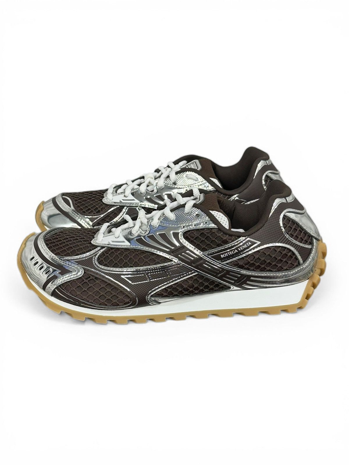 Bottega Veneta Bottega Veneta Brown Silver Orbits Size US 10 / EU 43 - 4 Thumbnail