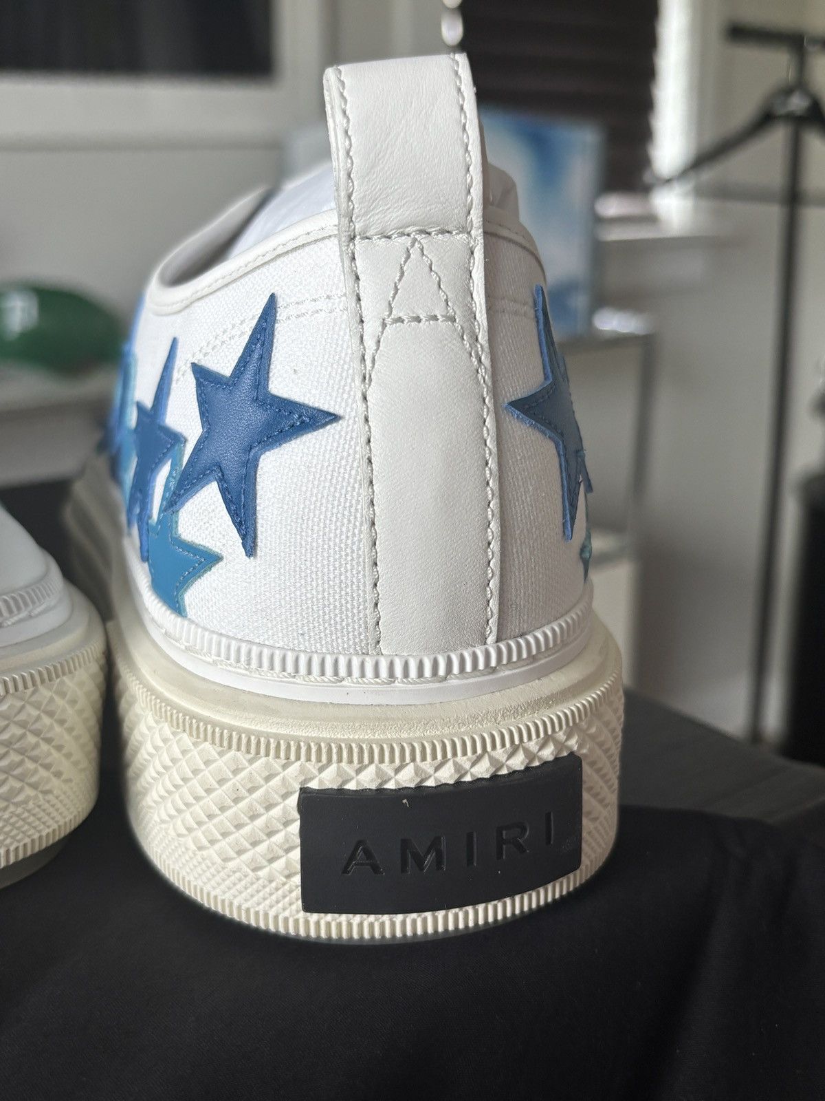 Amiri AMIRI | STAR PATCH LEATHER BLUE SNEAKER LOGO Size US 14 / EU 47 - 8 Thumbnail