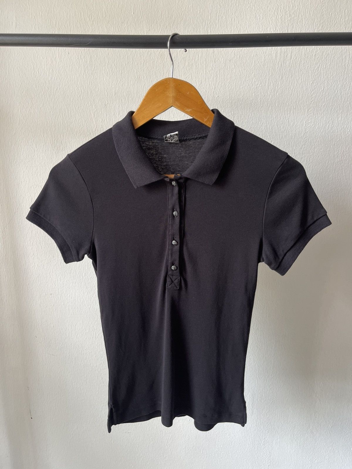 Chrome Hearts Cute Polo Baby Tee 4 Silver Button