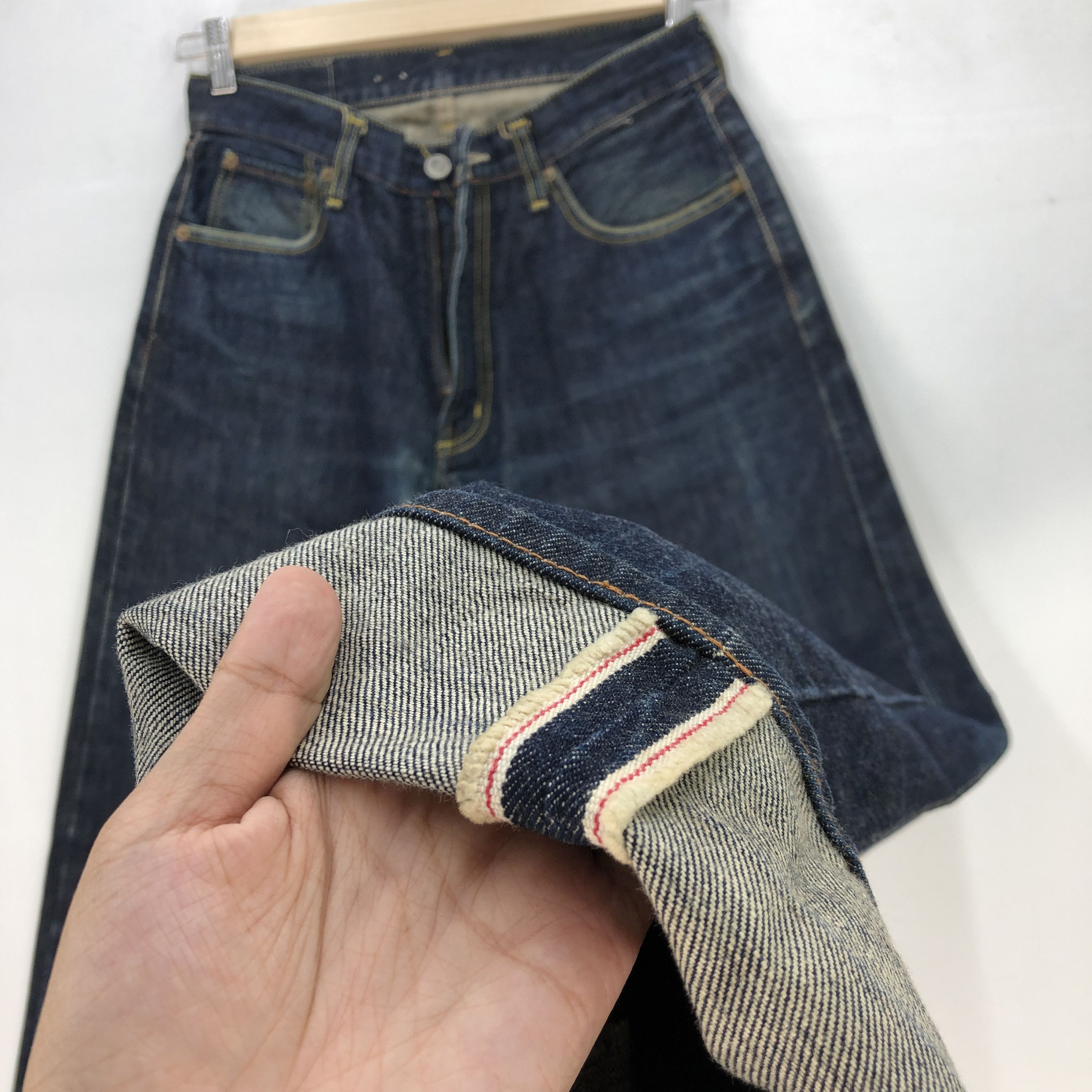 Japanese Brand Vintage 90s JPN Selvedge Jeans Japanese Redline 56789 Size 28" / US 6 / IT 42 - 8 Thumbnail
