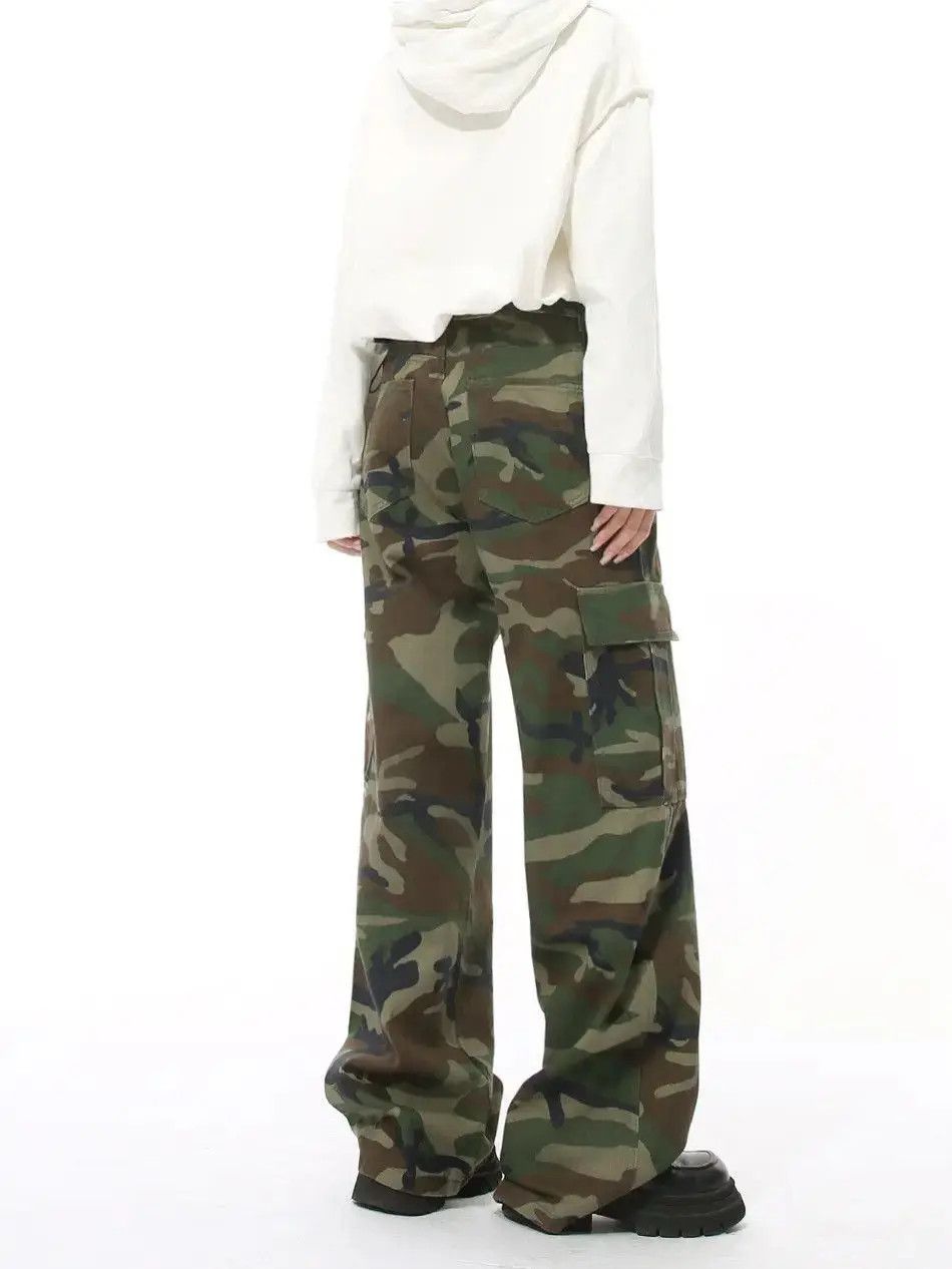 Japanese Brand Retro loose camouflage hip-hop pocket jeans Size US 32 / EU 48 - 3 Thumbnail