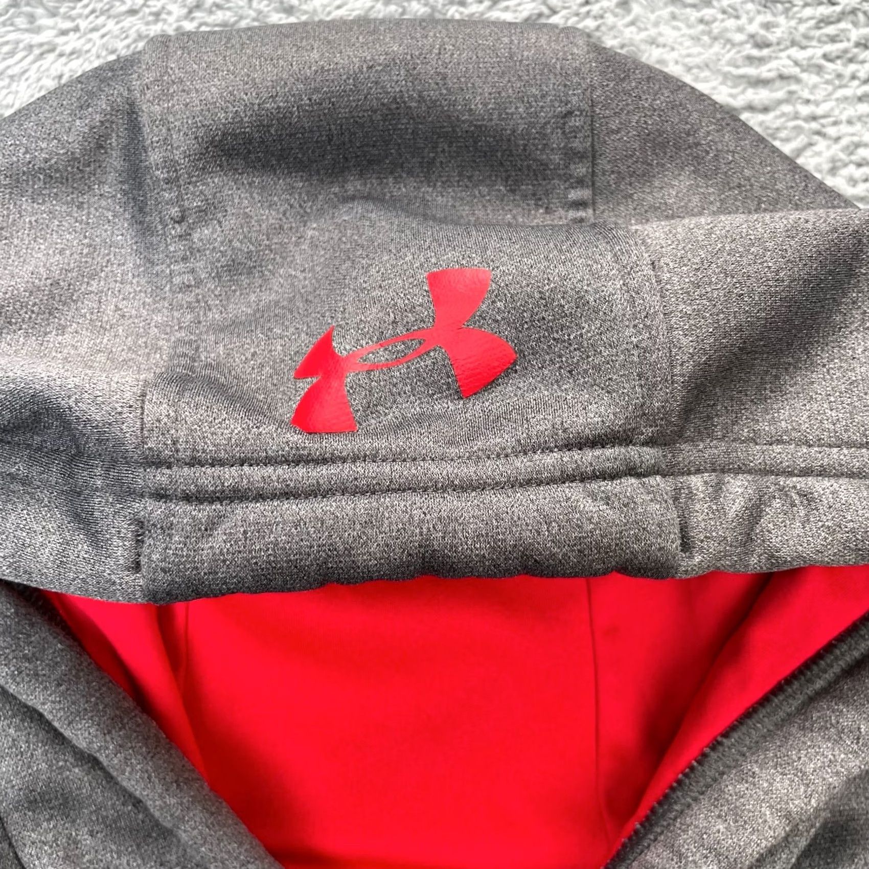 Under Armour Under Armour Hoodie Mens Medium Gray Logo Coldgear Pocket Performance Pullover Size US M / EU 48-50 / 2 - 4 Thumbnail