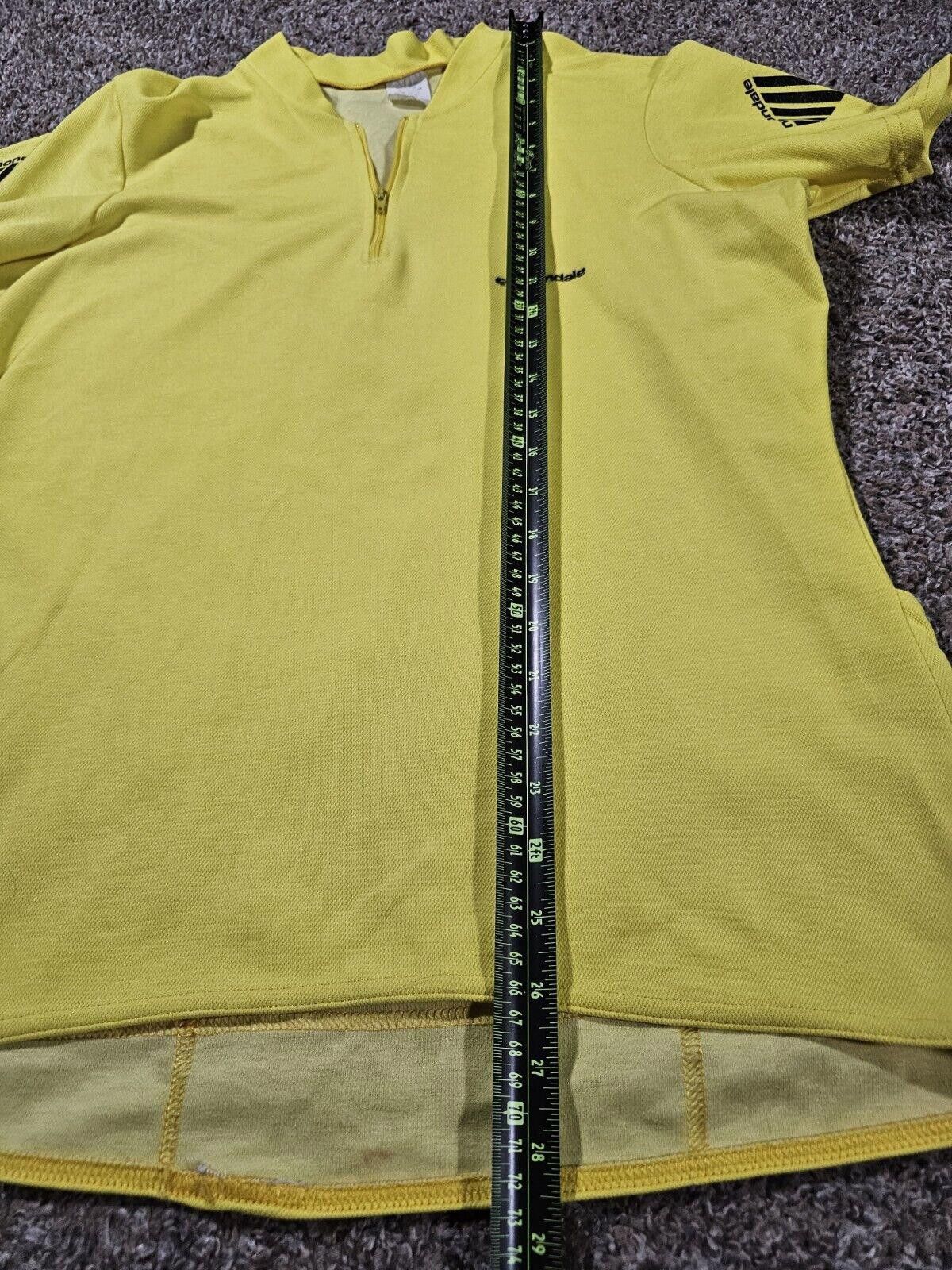 Designer Vintage Cannondale Cycling Jersey Yellow Zip XL USA MADE Size ONE SIZE - 4 Thumbnail